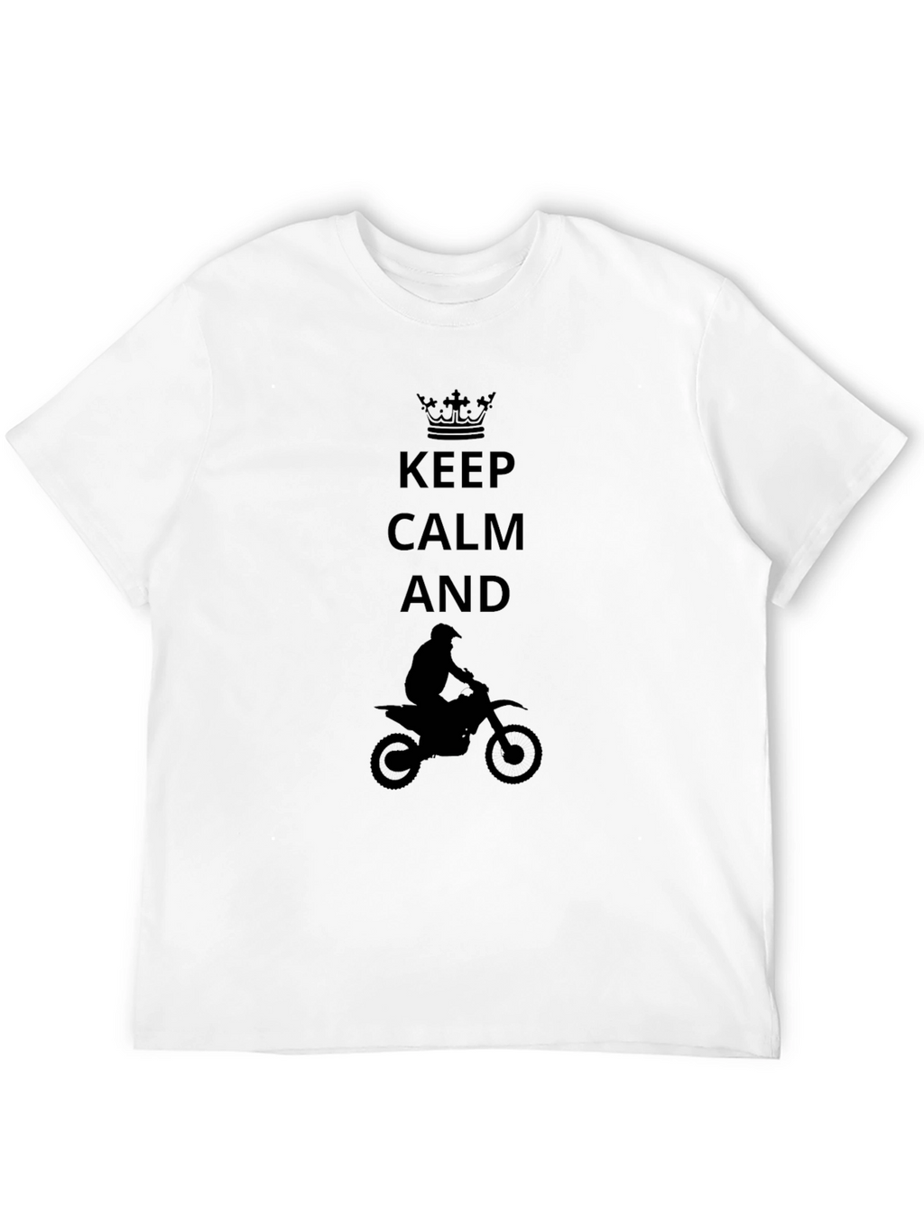 Keep Calm Motocross Rider Graphic Tee - Black