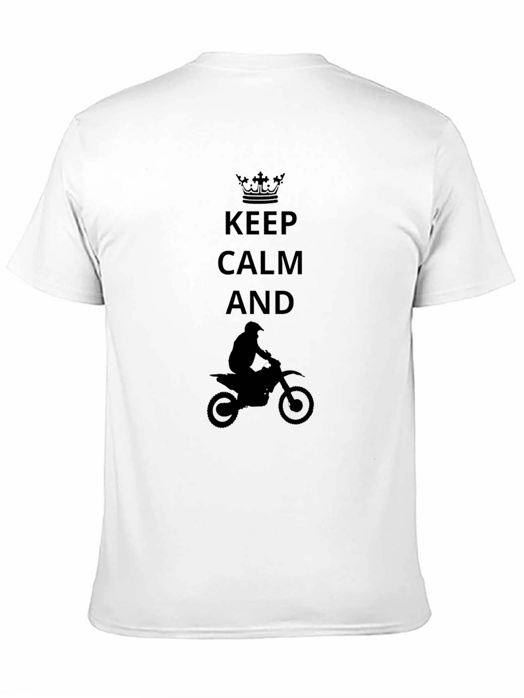 Keep Calm Motocross Rider Graphic Tee - Black