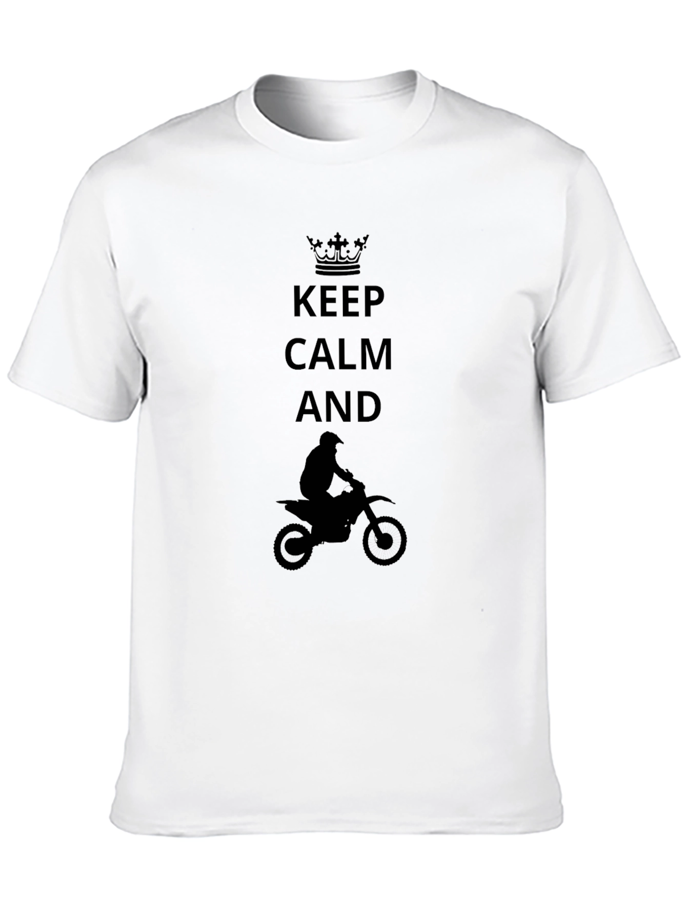 Keep Calm Motocross Rider Graphic Tee - Black