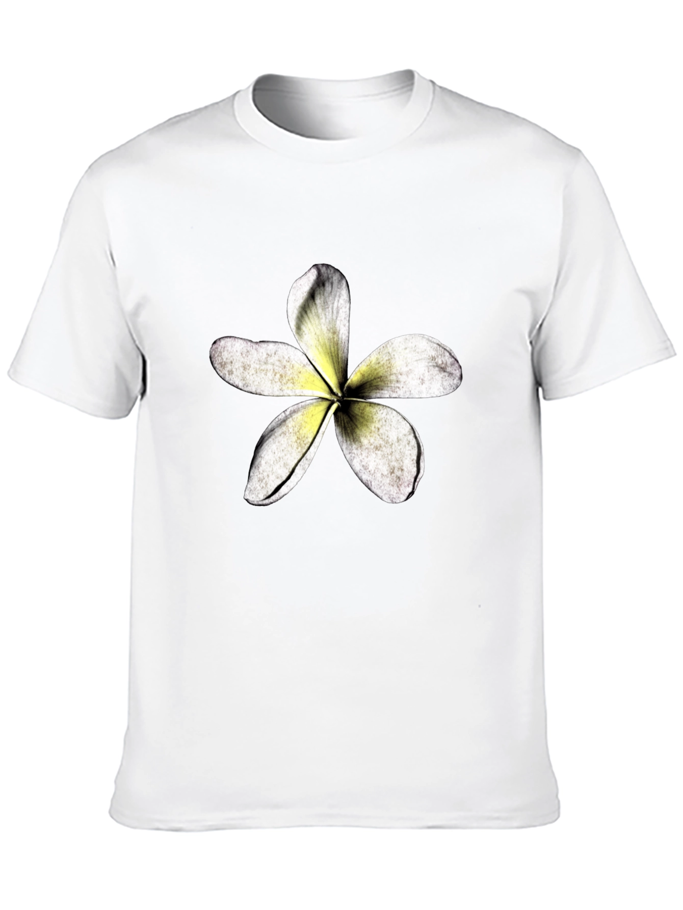 Tropical Flower Graphic Black T-Shirt