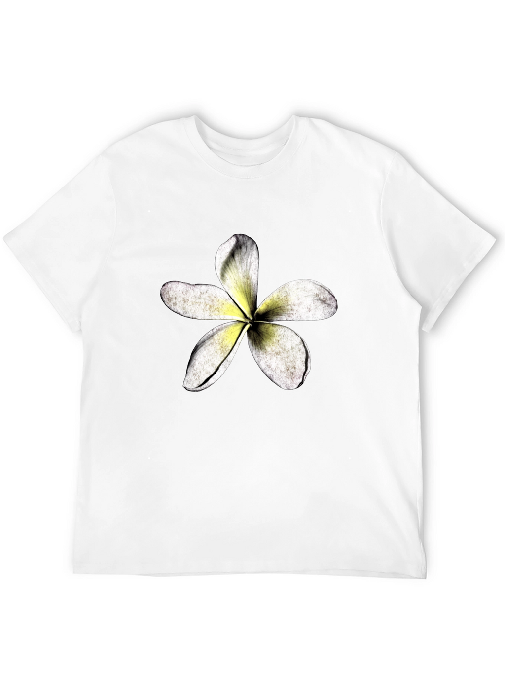 Tropical Flower Graphic Black T-Shirt