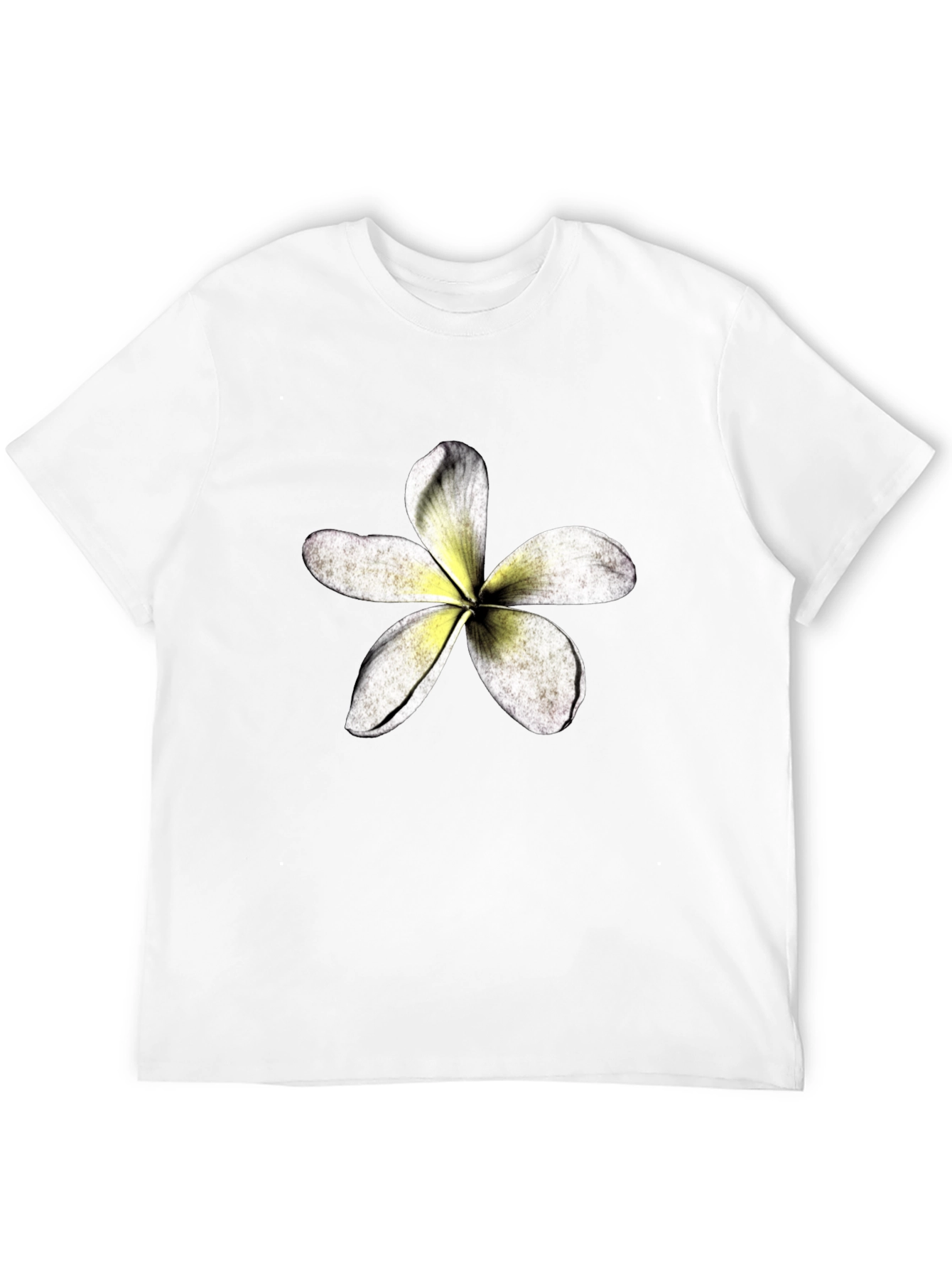 Tropical Flower Graphic Black T-Shirt