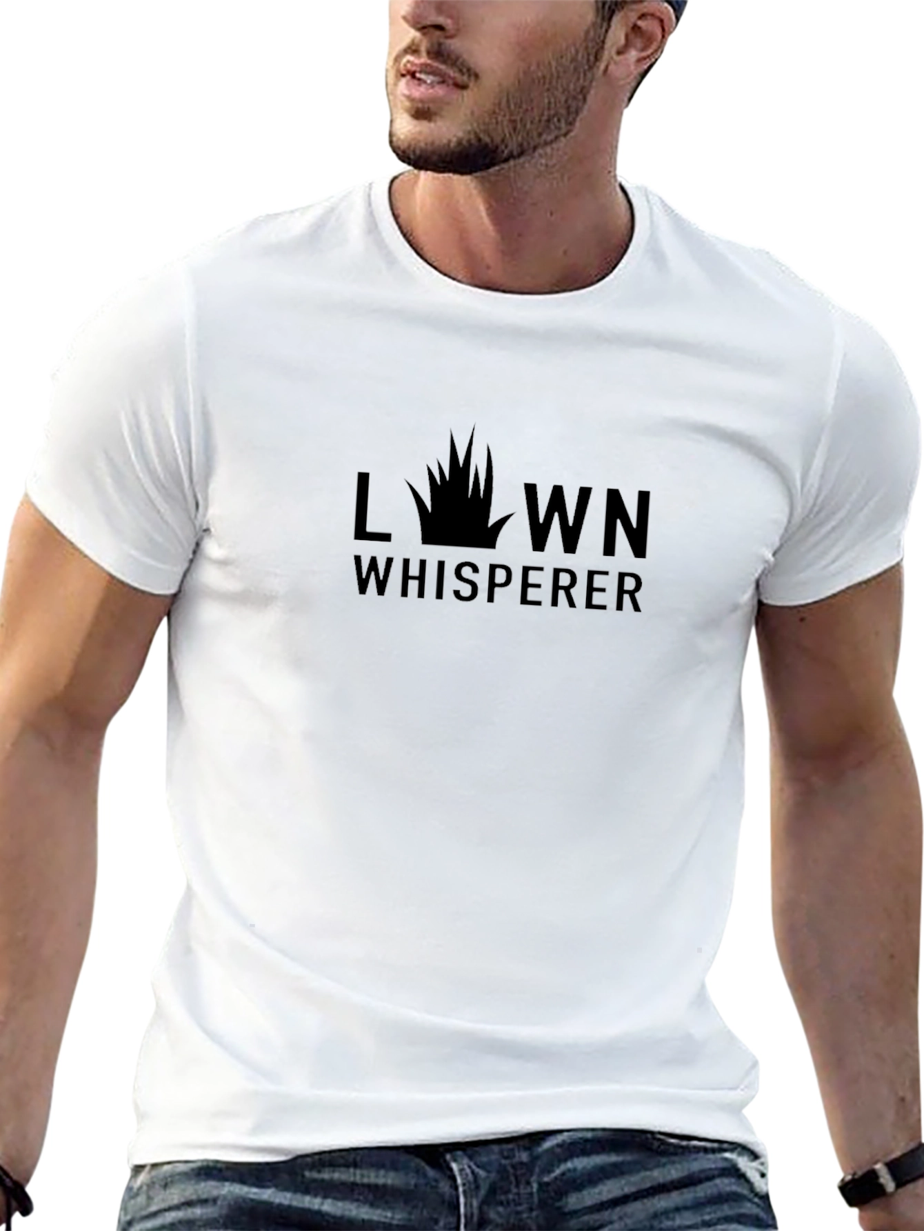 Lawn Whisperer Black T-Shirt - For Garden Lovers