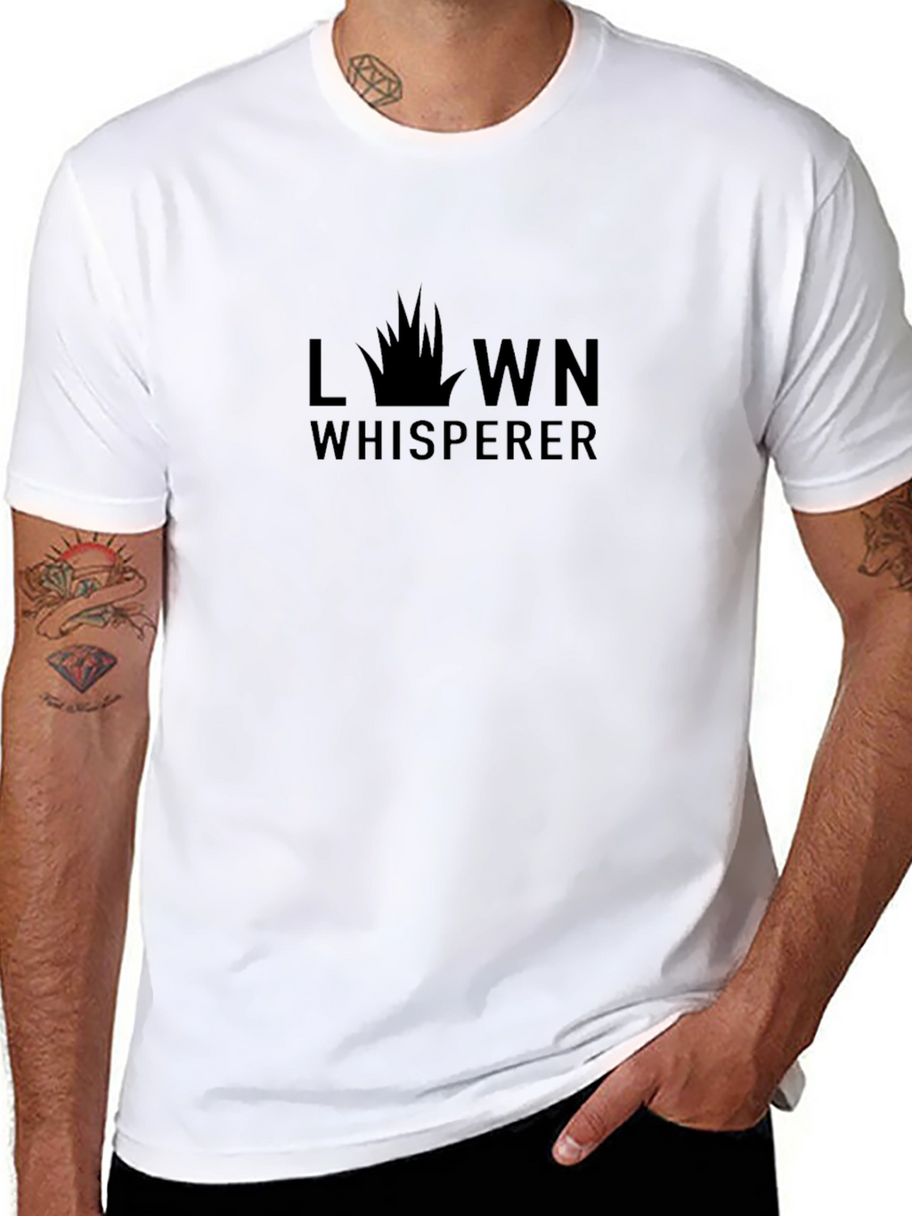 Lawn Whisperer Black T-Shirt - For Garden Lovers