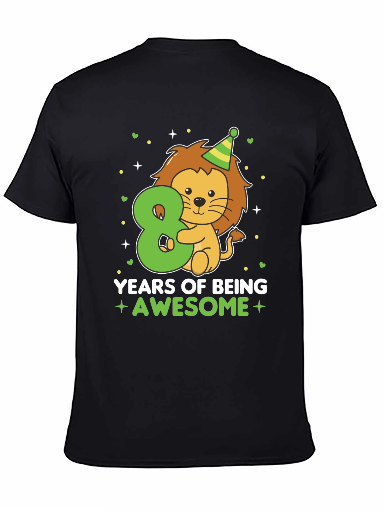 8th Birthday Lion T-Shirt - Awesome Eight Year Old Tee