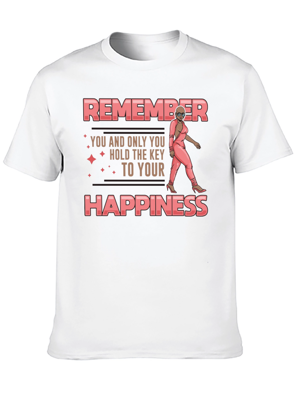 Remember Happiness T-Shirt - Motivational Graphic Tee