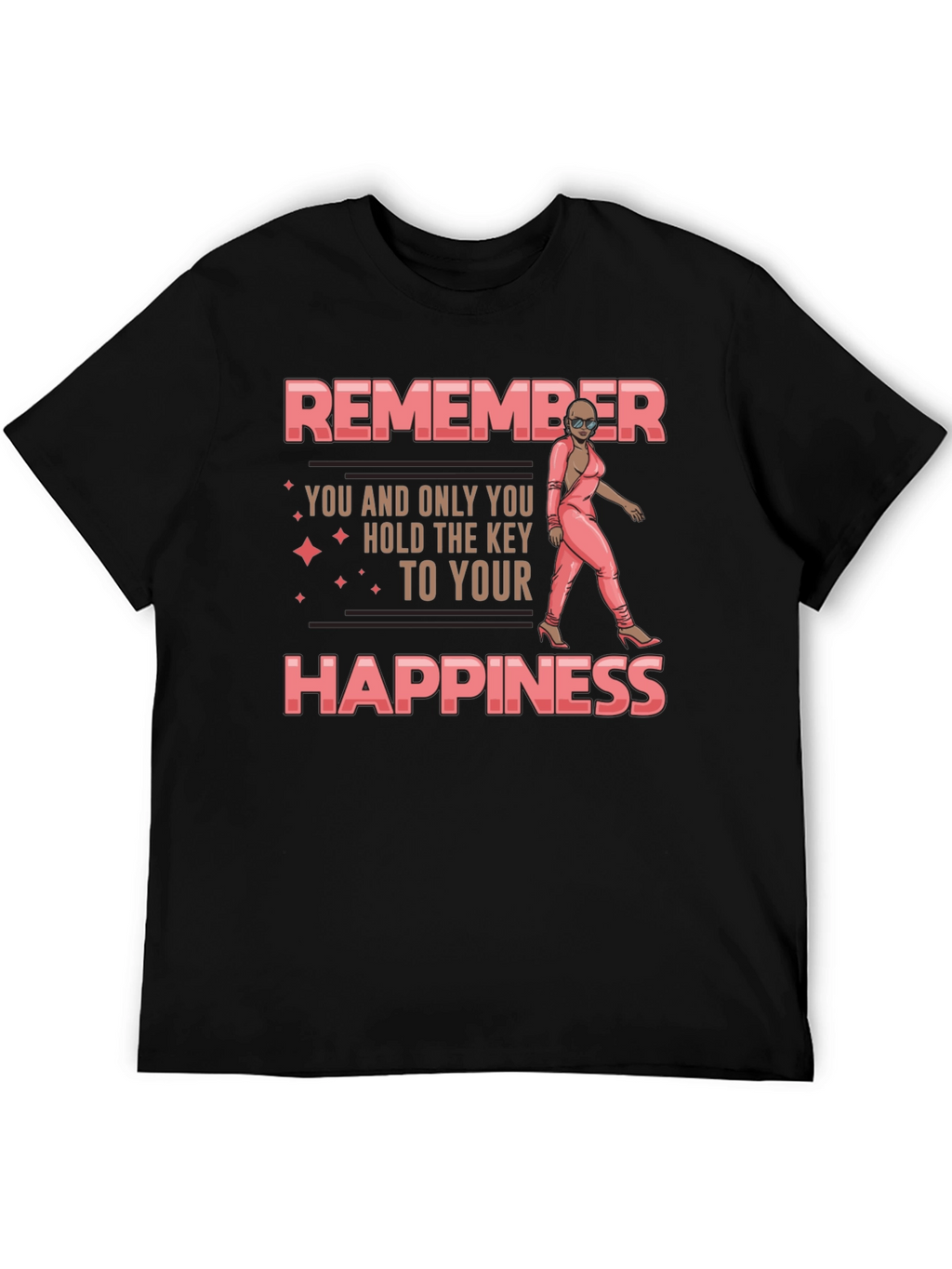 Remember Happiness T-Shirt - Motivational Graphic Tee