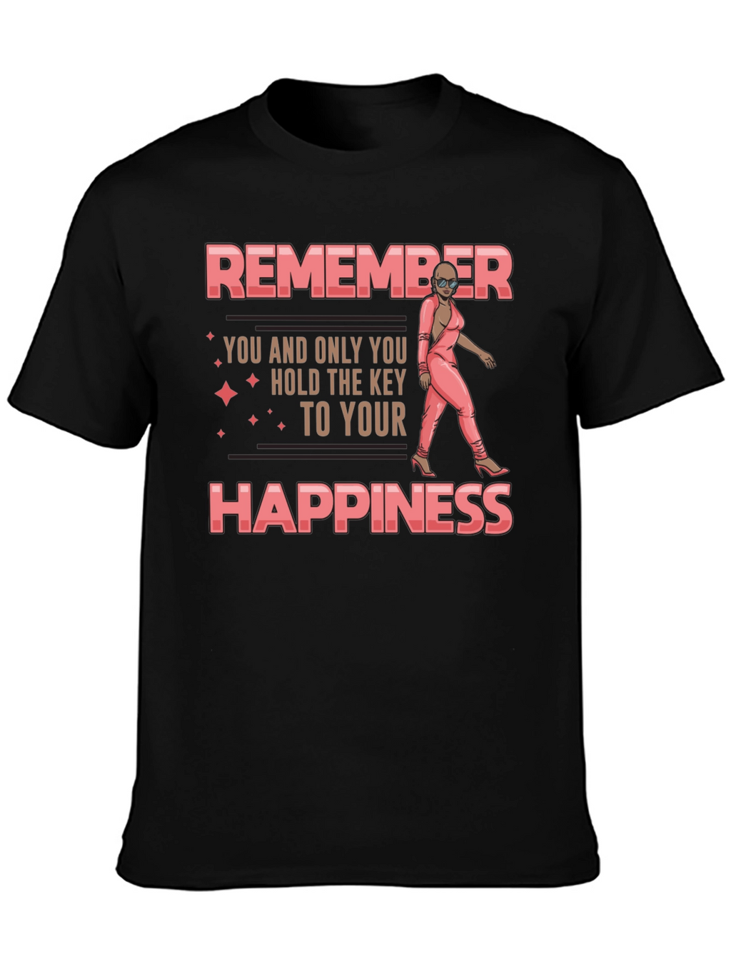 Remember Happiness T-Shirt - Motivational Graphic Tee