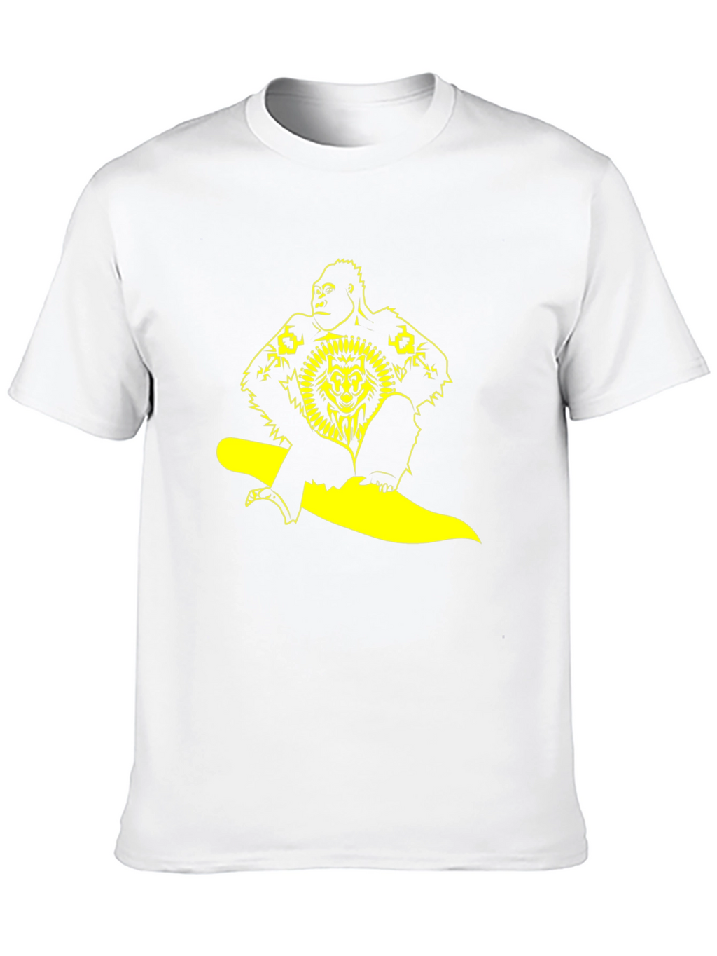 Gorilla Lion Graphic Black T-Shirt