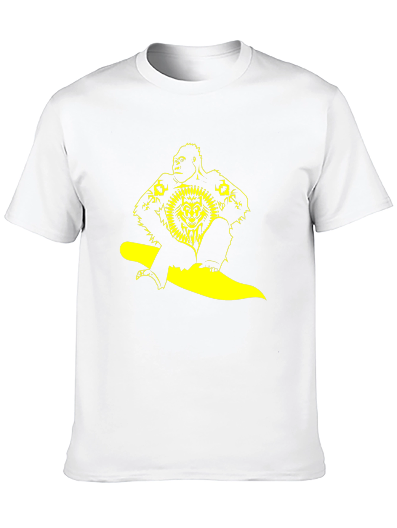 Gorilla Lion Graphic Black T-Shirt