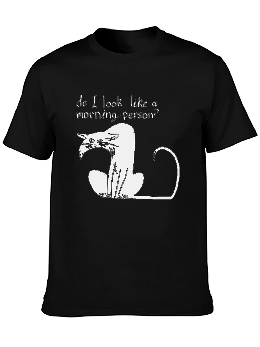 Funny Not a Morning Person Cat Graphic T-Shirt