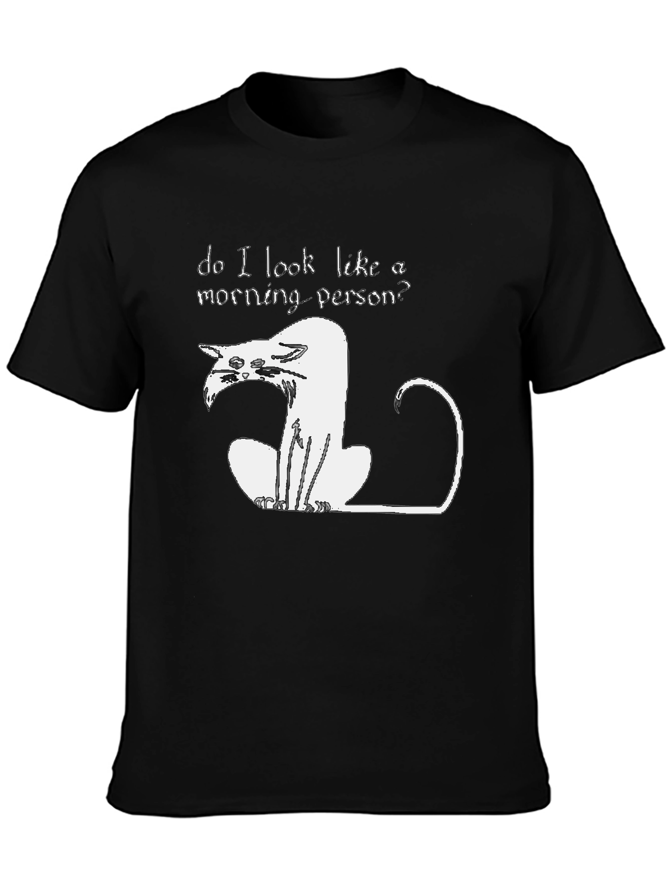 Funny Not a Morning Person Cat Graphic T-Shirt