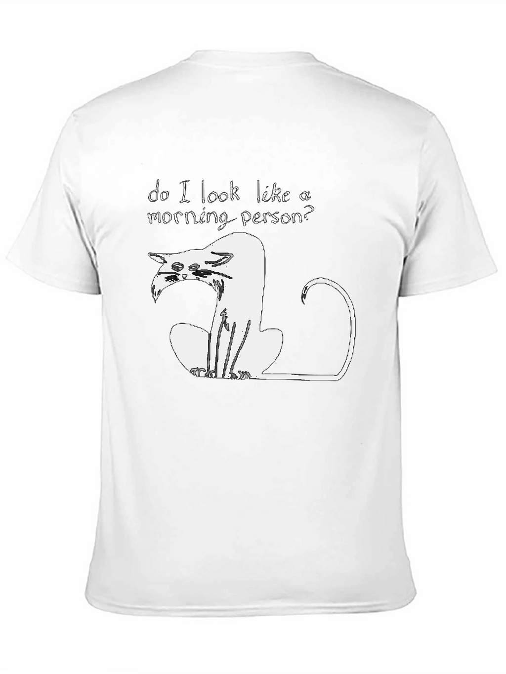 Funny Not a Morning Person Cat Graphic T-Shirt