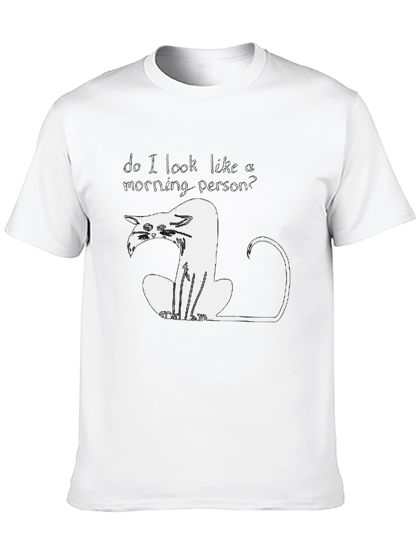 Funny Not a Morning Person Cat Graphic T-Shirt