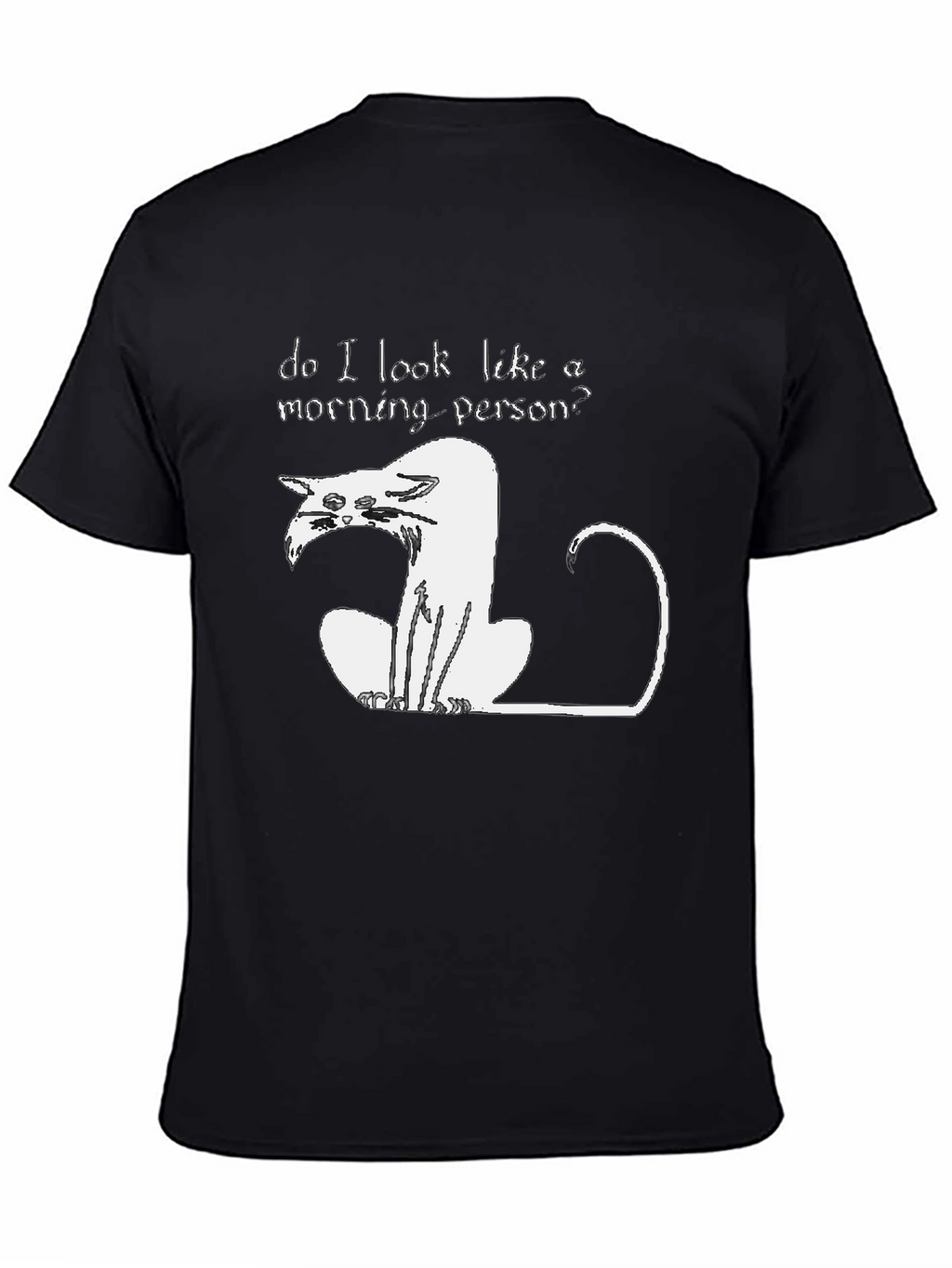 Funny Not a Morning Person Cat Graphic T-Shirt