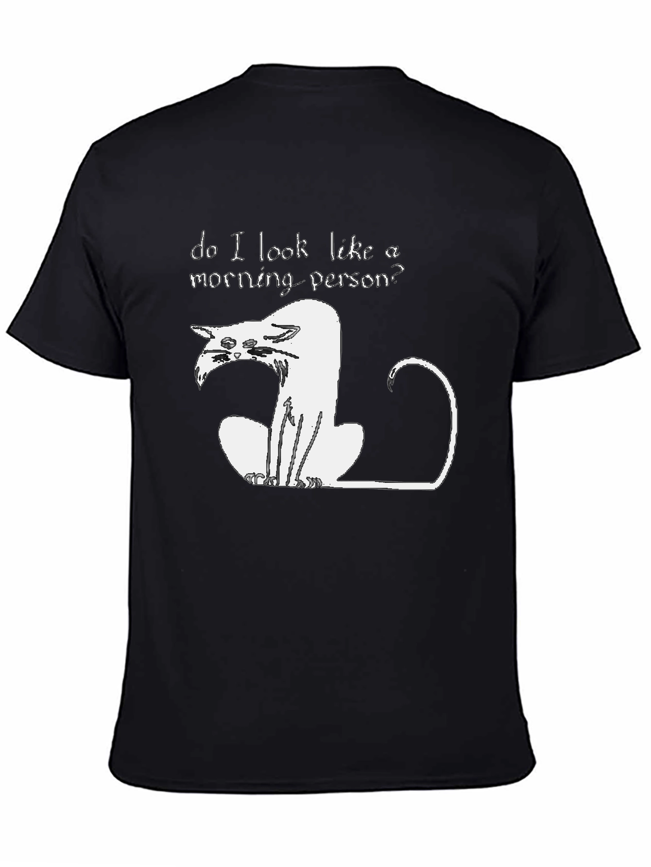Funny Not a Morning Person Cat Graphic T-Shirt