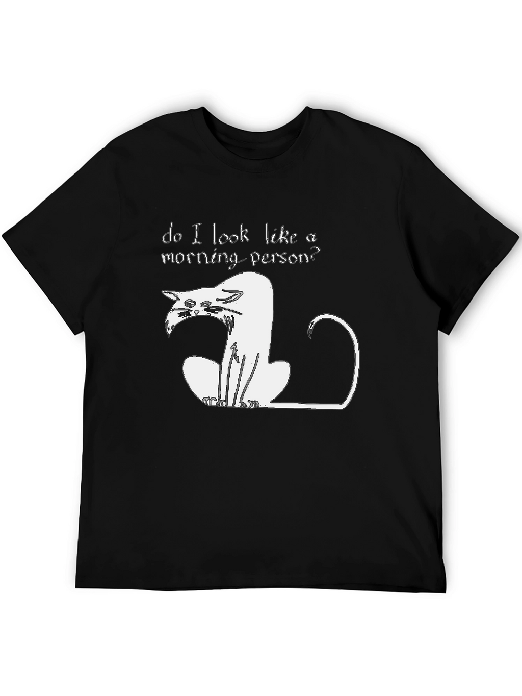 Funny Not a Morning Person Cat Graphic T-Shirt