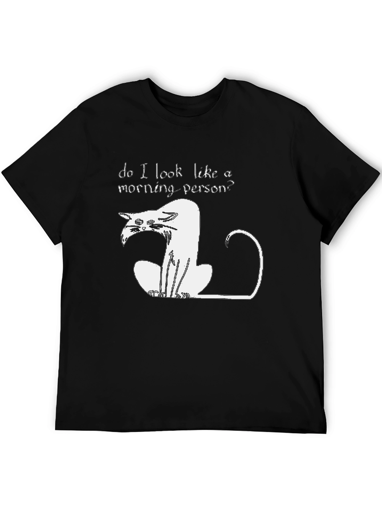 Funny Not a Morning Person Cat Graphic T-Shirt