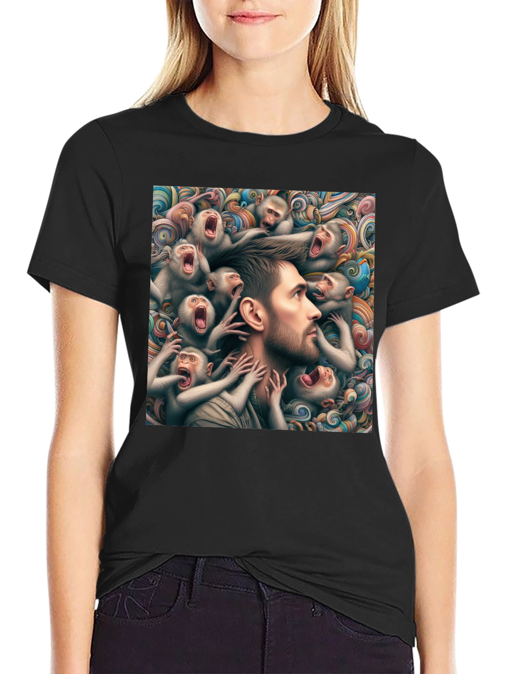 Mind Monkeys Graphic Tee - Unique Art Design