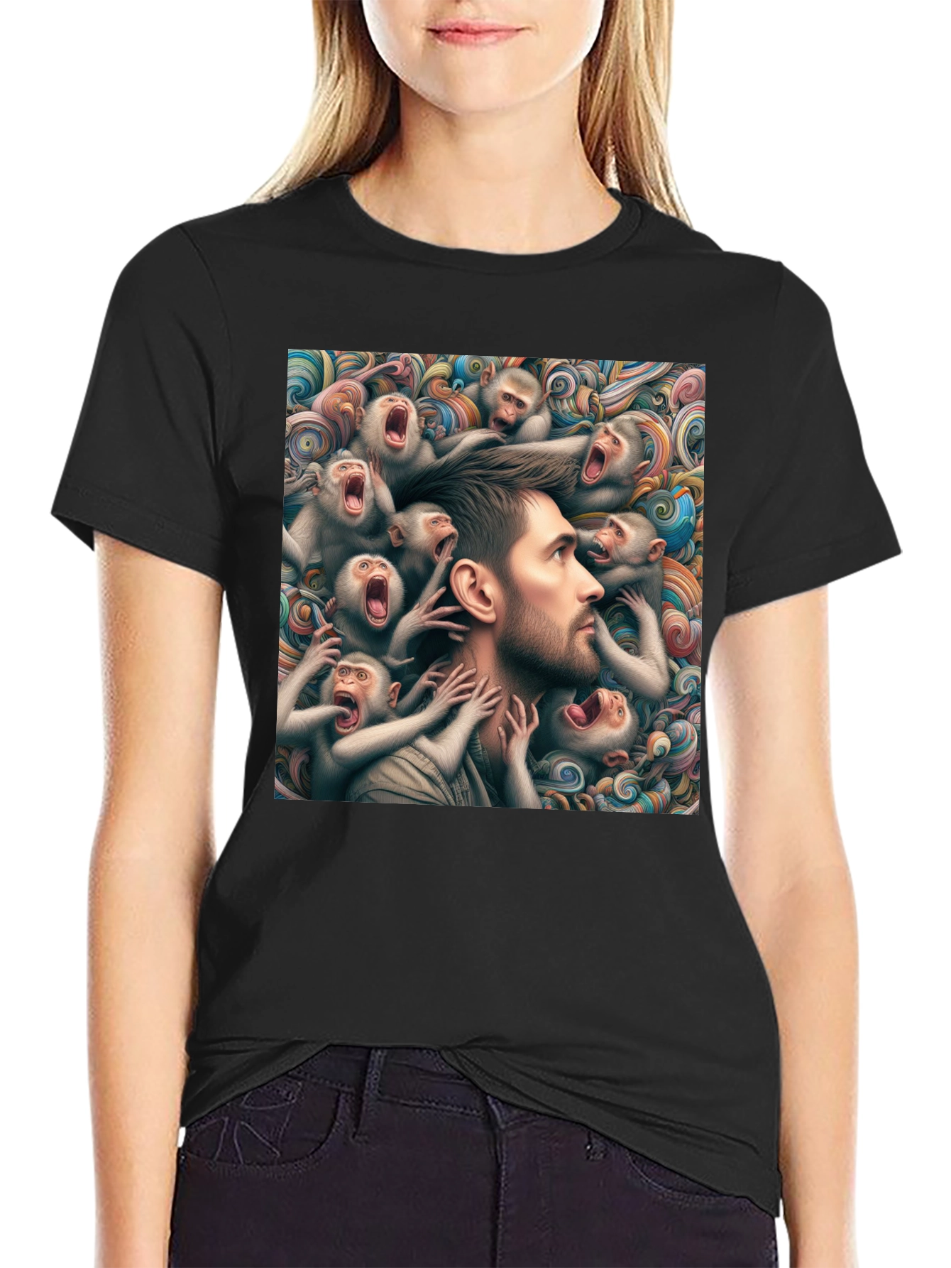 Mind Monkeys Graphic Tee - Unique Art Design