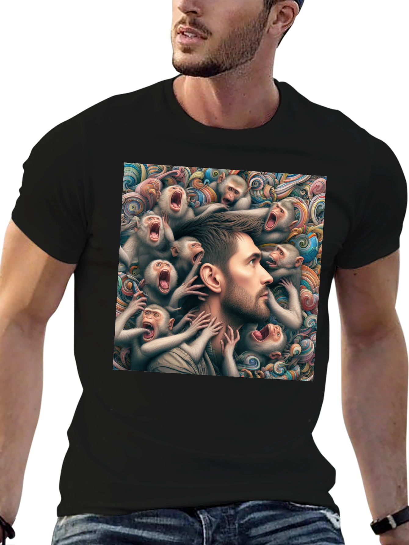 Mind Monkeys Graphic Tee - Unique Art Design