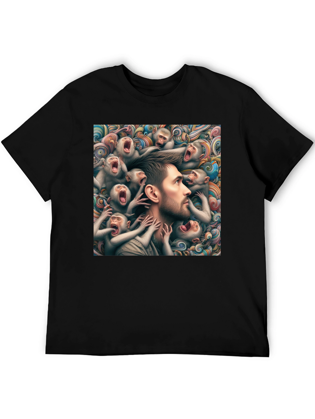 Mind Monkeys Graphic Tee - Unique Art Design