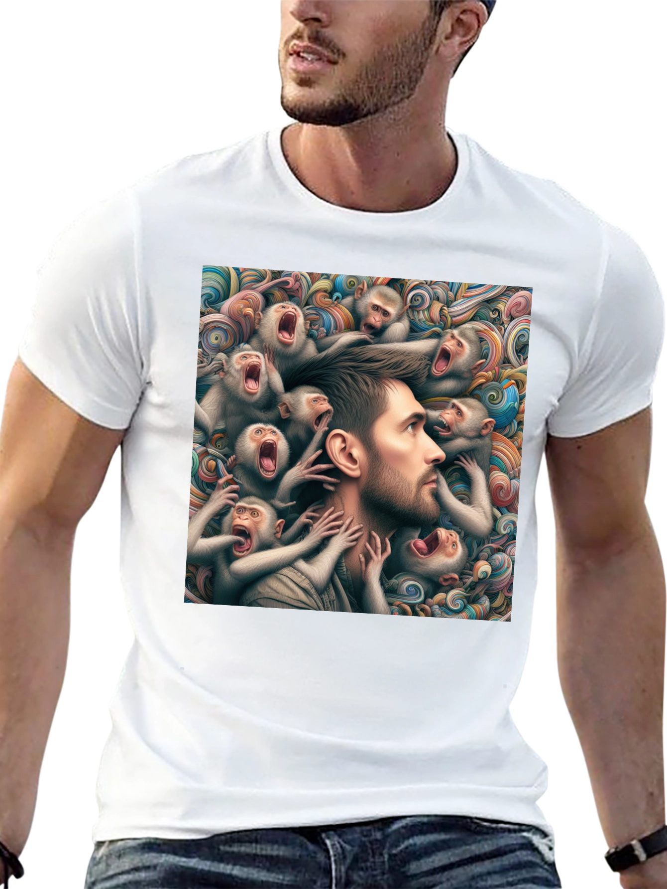 Mind Monkeys Graphic Tee - Unique Art Design