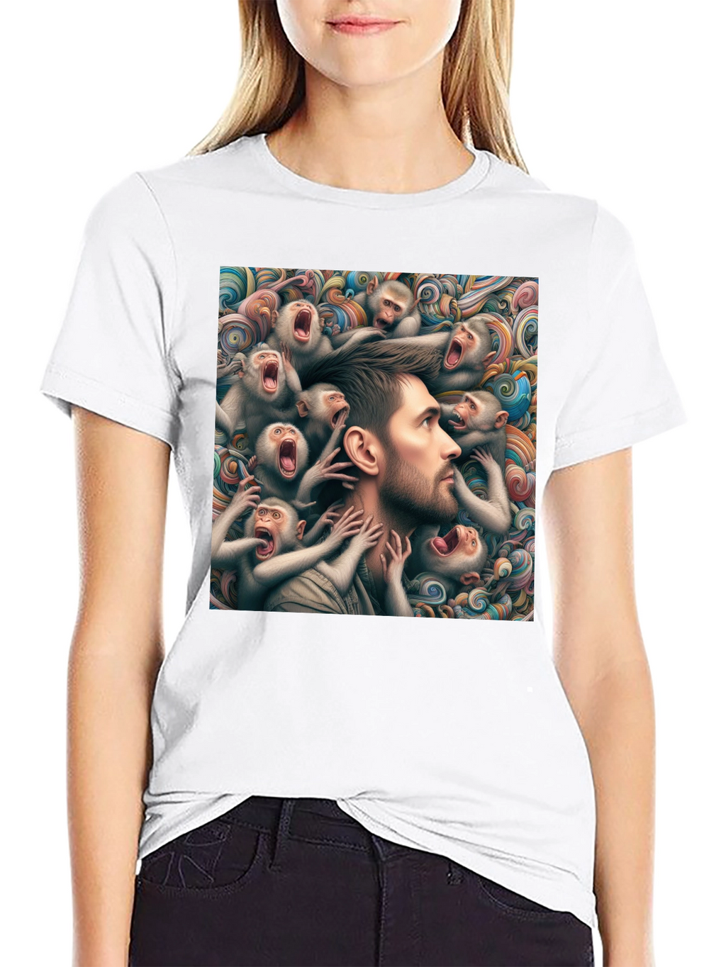 Mind Monkeys Graphic Tee - Unique Art Design