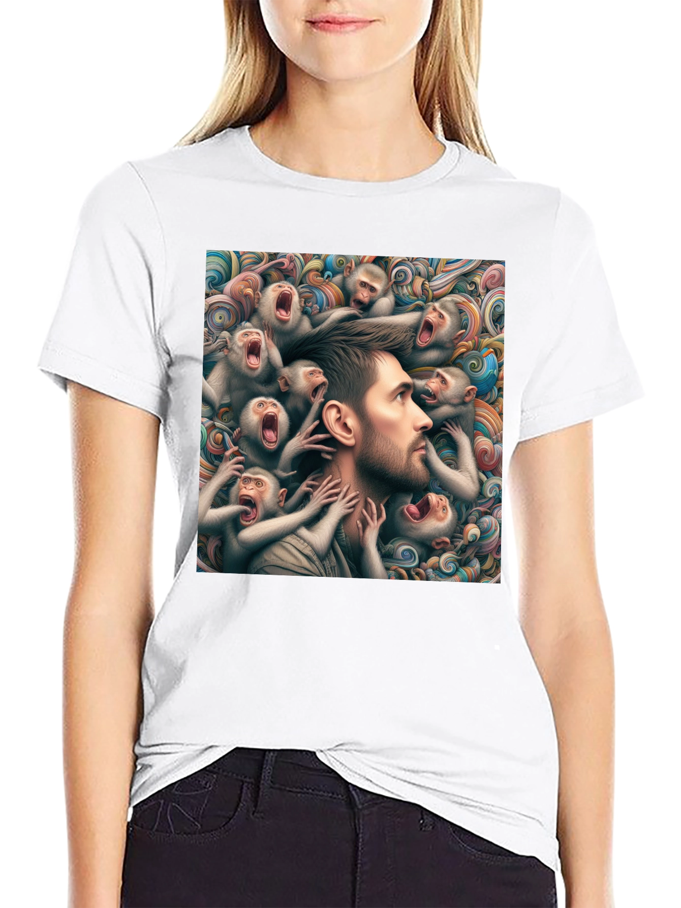 Mind Monkeys Graphic Tee - Unique Art Design