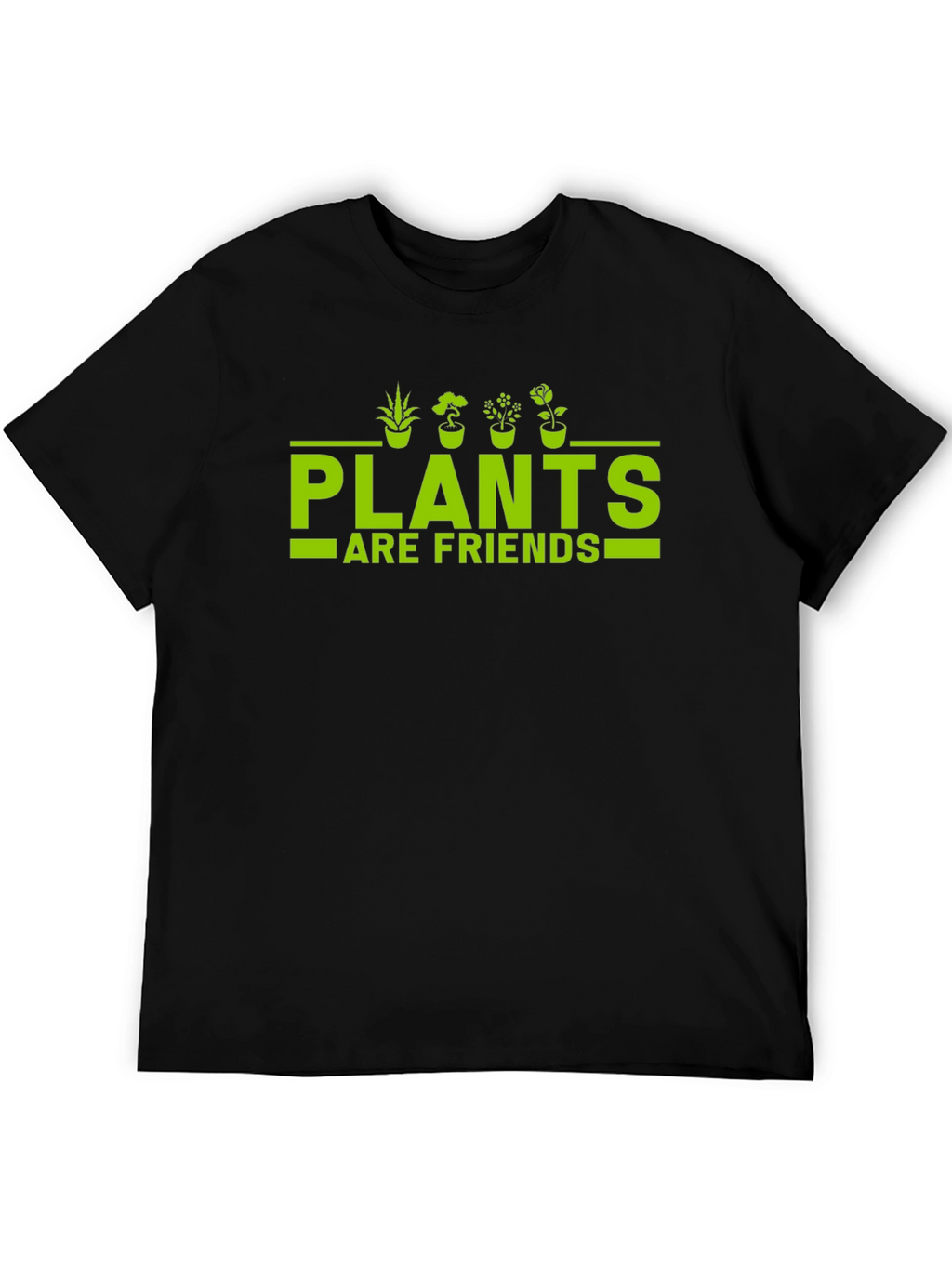 Plants are Friends T-Shirt - Black