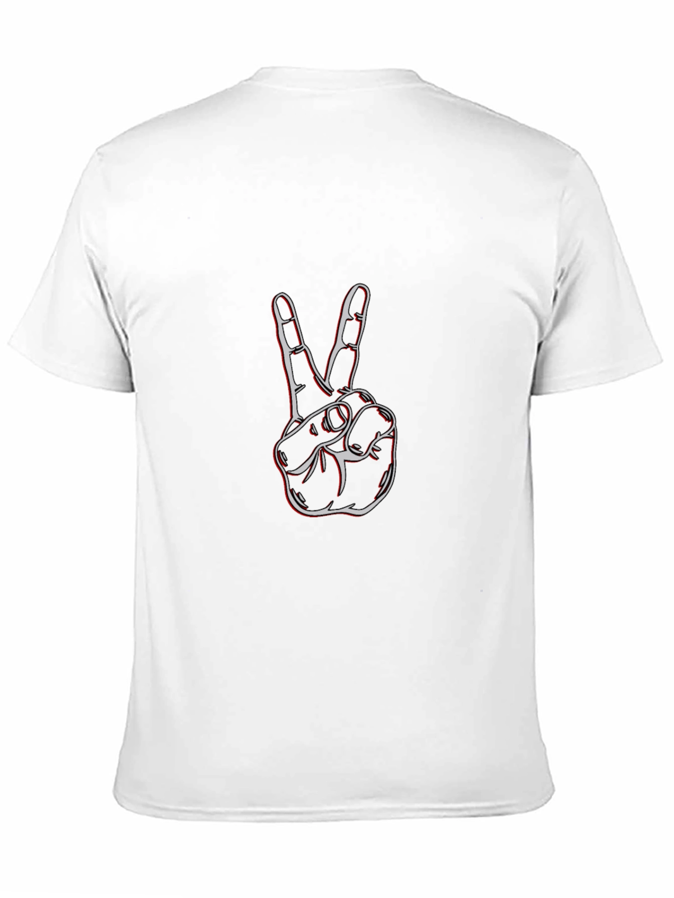 Peace Sign Graphic Tee - Stylish Black Cotton T-Shirt