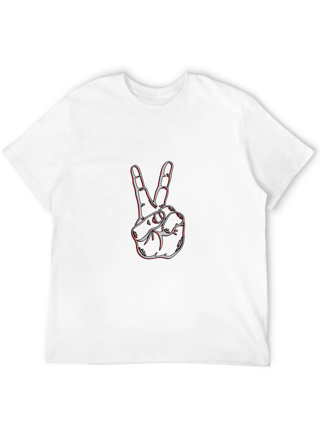 Peace Sign Graphic Tee - Stylish Black Cotton T-Shirt