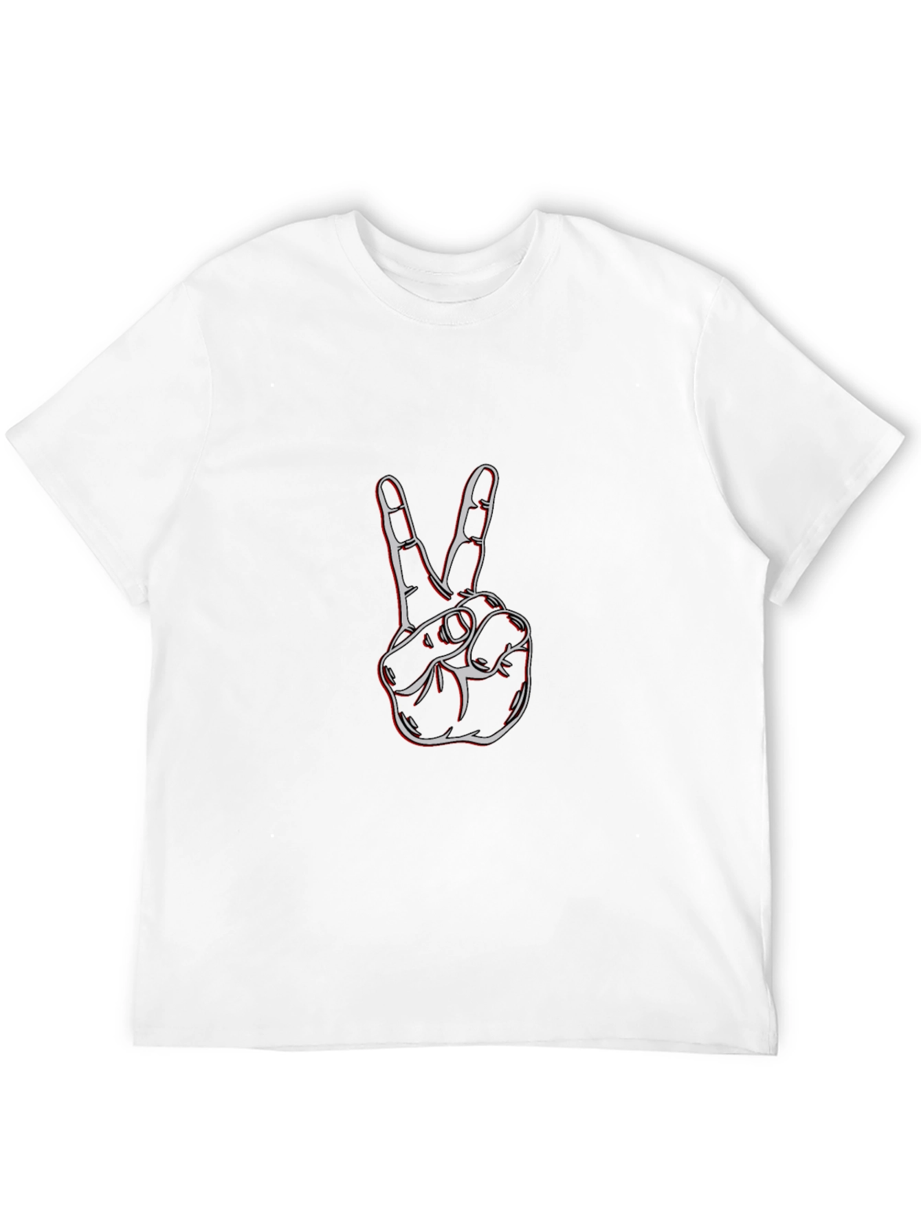 Peace Sign Graphic Tee - Stylish Black Cotton T-Shirt