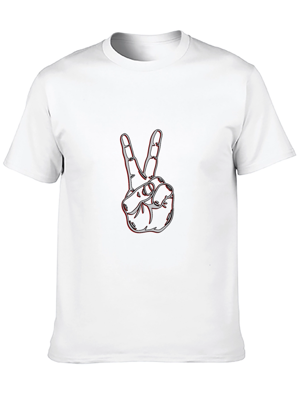 Peace Sign Graphic Tee - Stylish Black Cotton T-Shirt