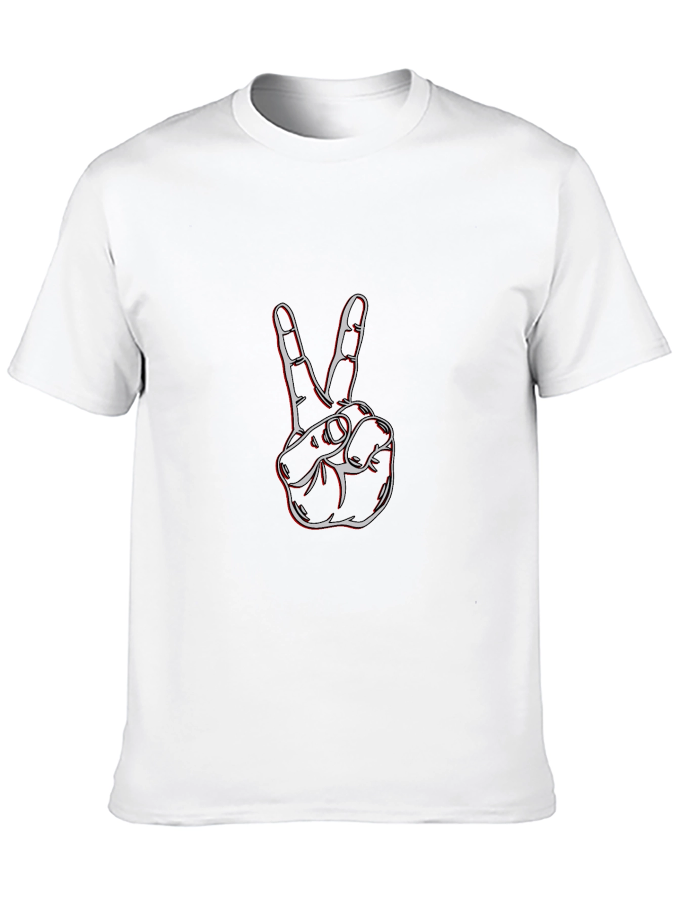Peace Sign Graphic Tee - Stylish Black Cotton T-Shirt