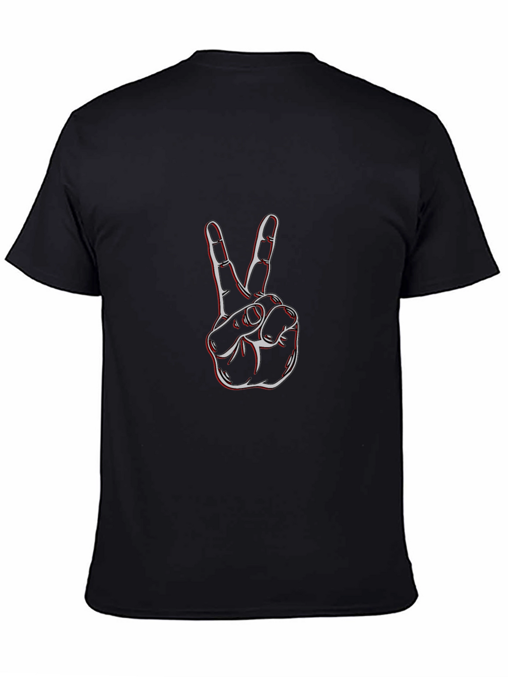 Peace Sign Graphic Tee - Stylish Black Cotton T-Shirt