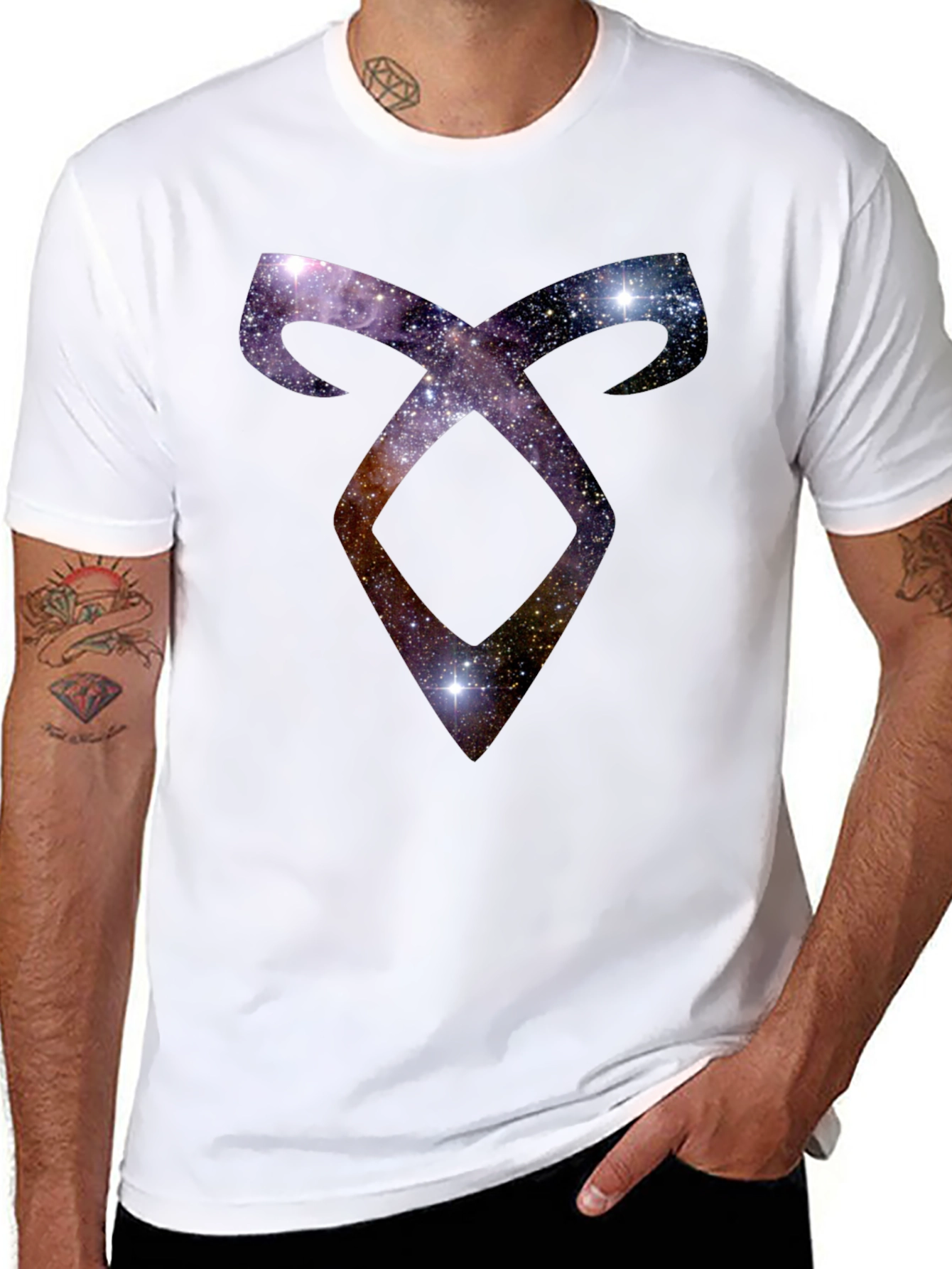 Celestial Rune Graphic Black T-Shirt