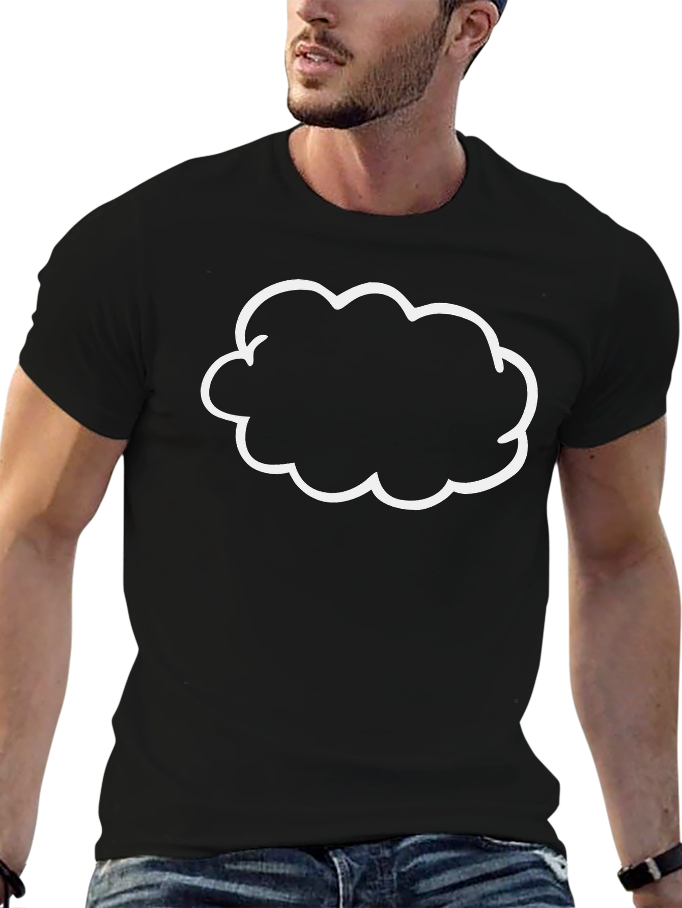 Cloud Graphic Black T-Shirt