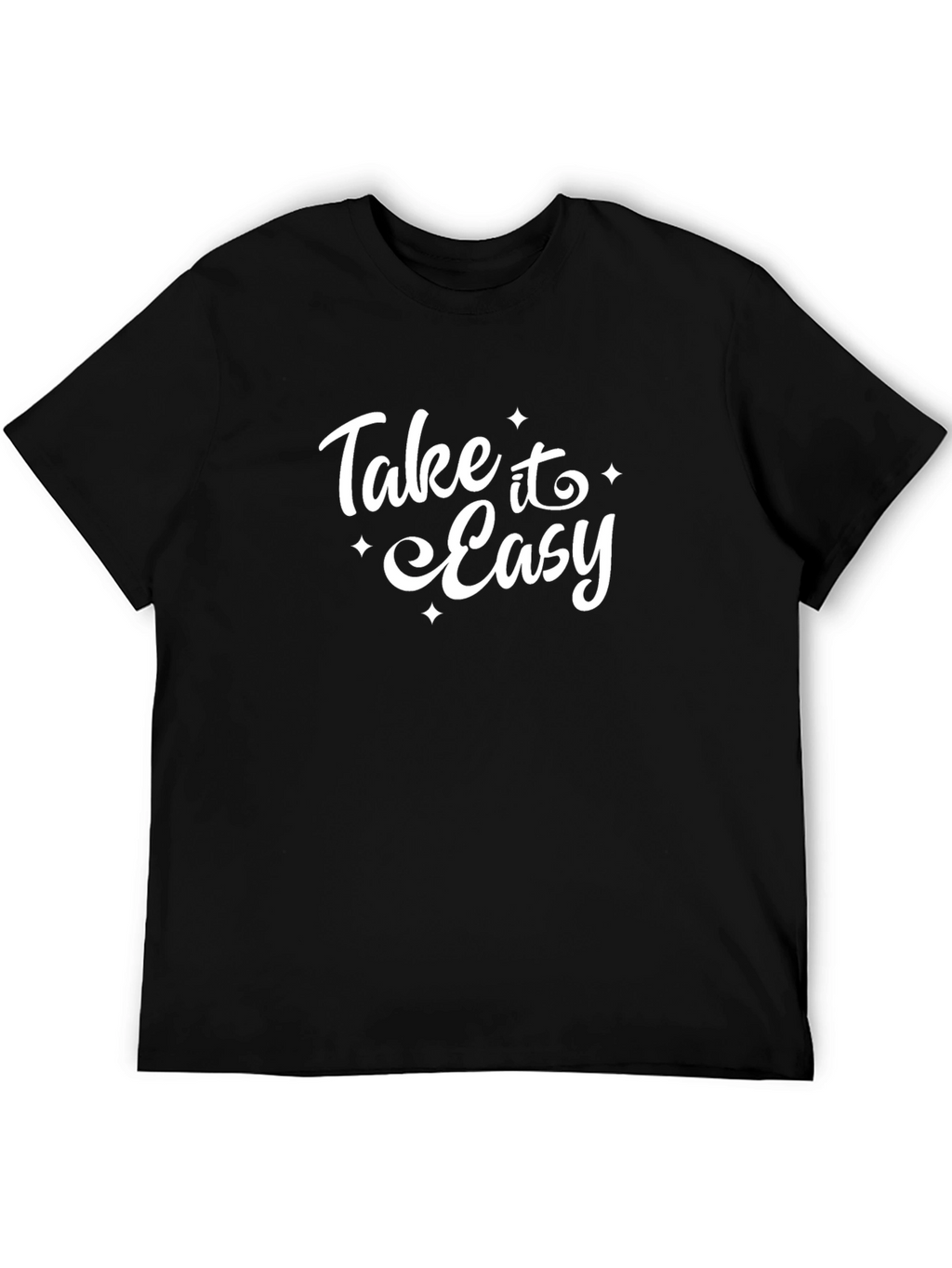 Take it Easy Graphic Black T-Shirt