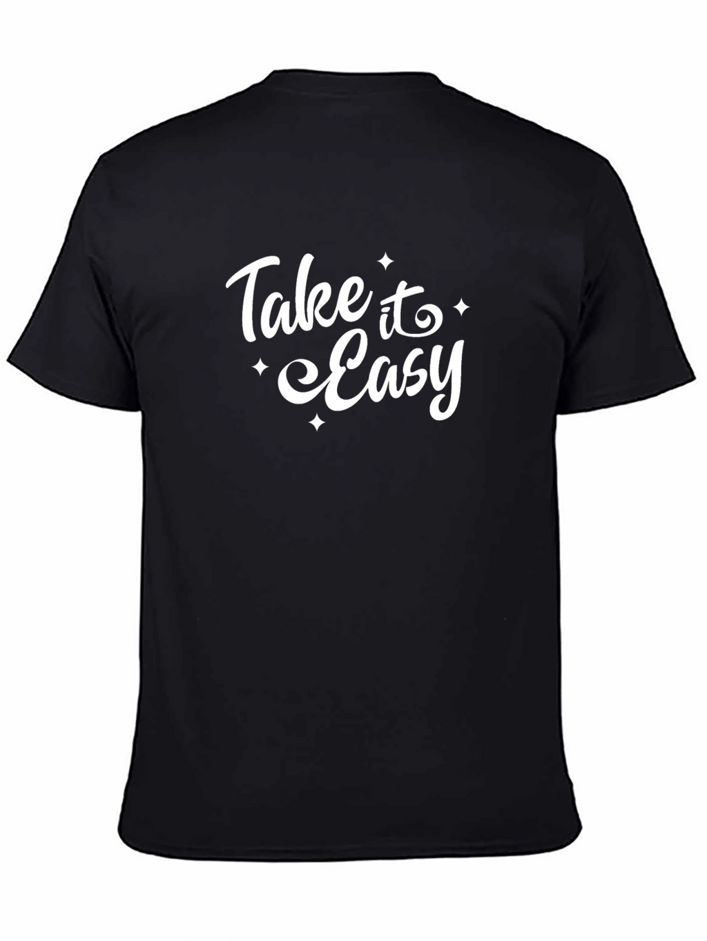 Take it Easy Graphic Black T-Shirt