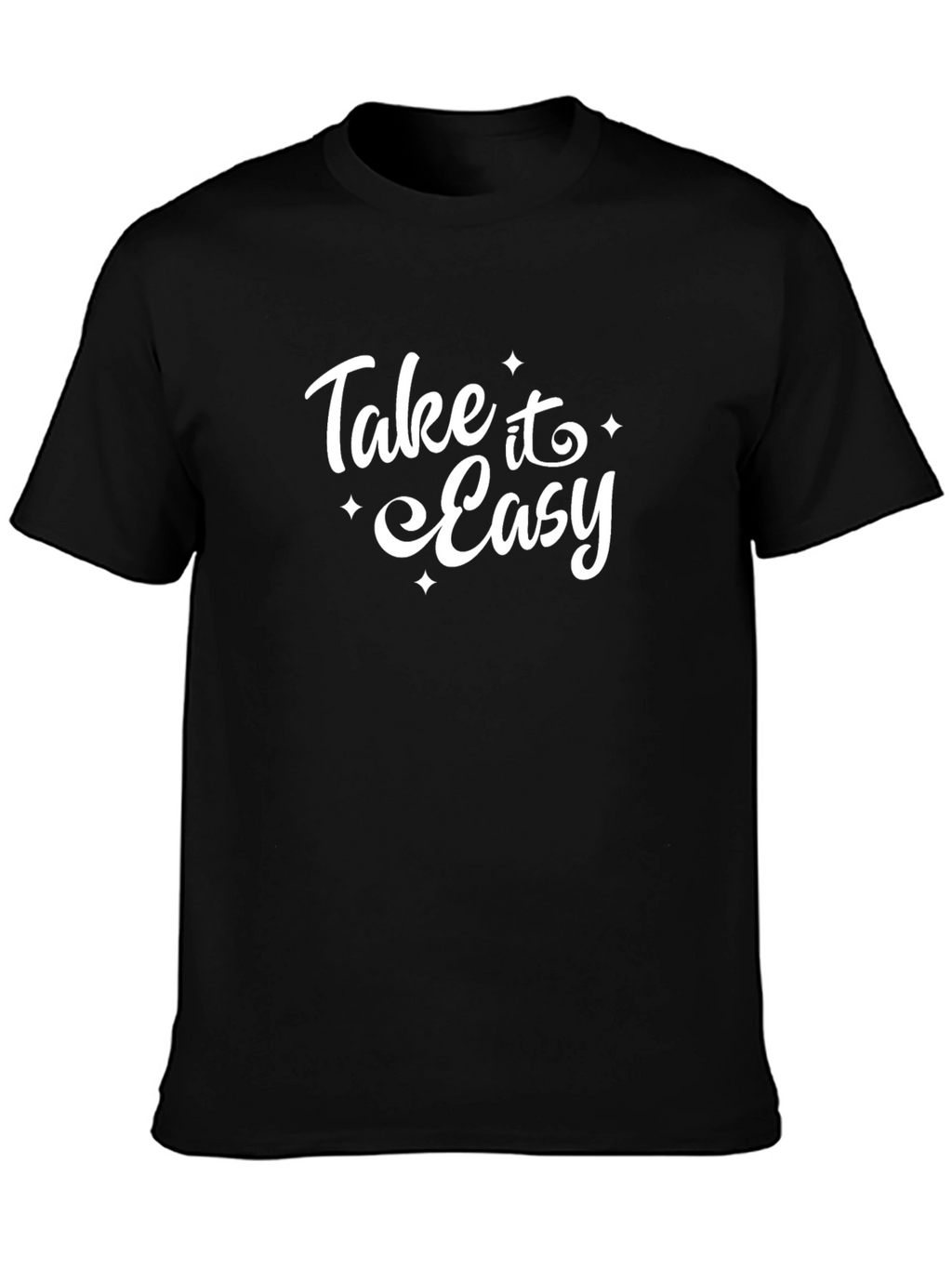 Take it Easy Graphic Black T-Shirt