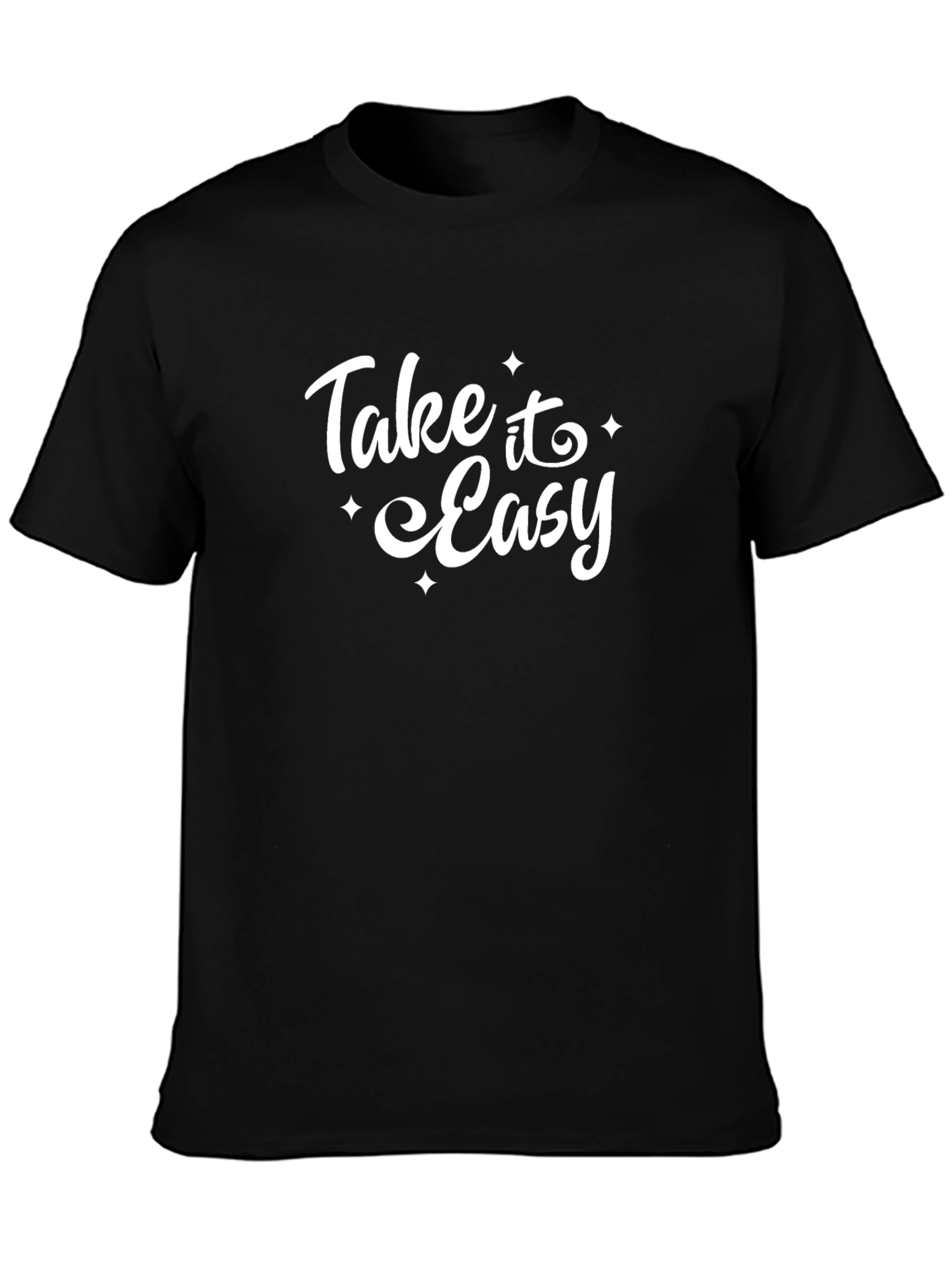 Take it Easy Graphic Black T-Shirt