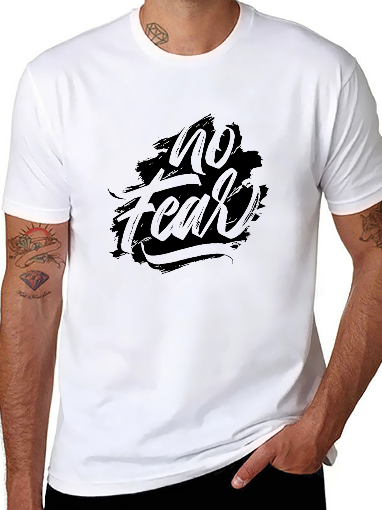 No Fear Graphic Print Black T-Shirt