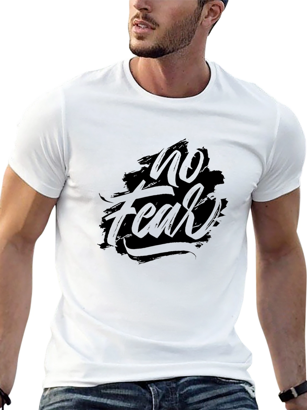 No Fear Graphic Print Black T-Shirt