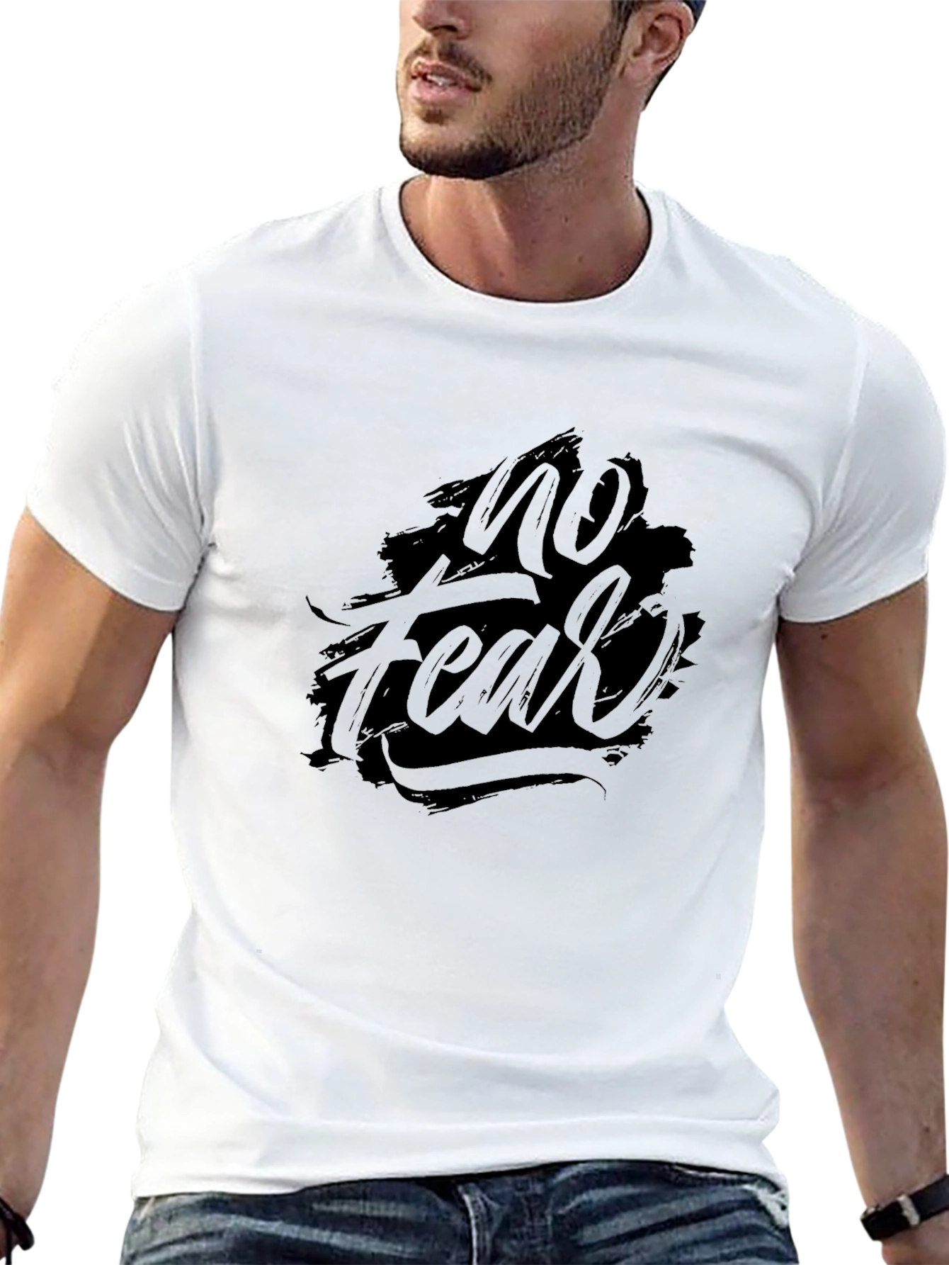 No Fear Graphic Print Black T-Shirt