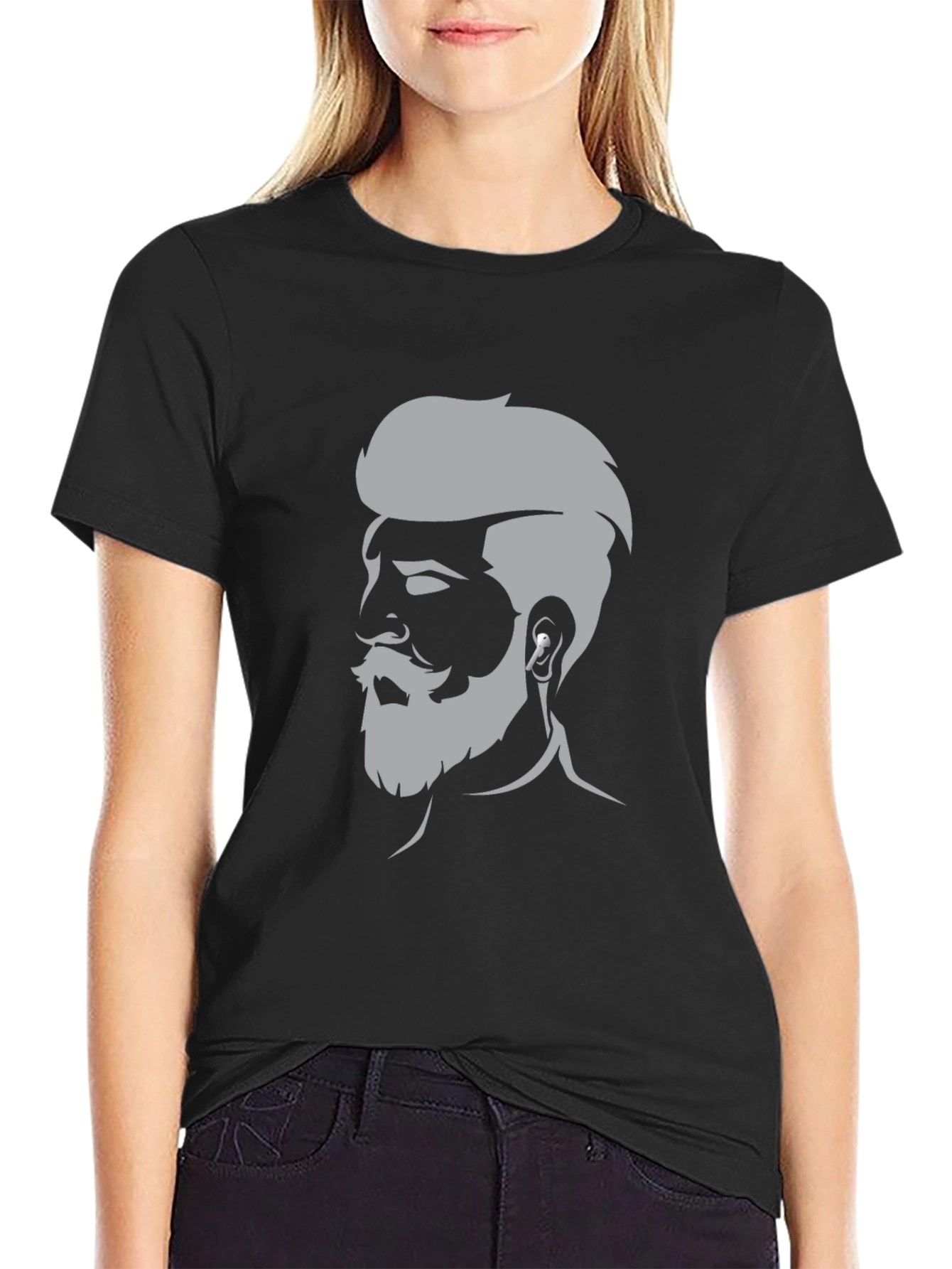Mens Graphic Tee - Bearded Barber Silhouette