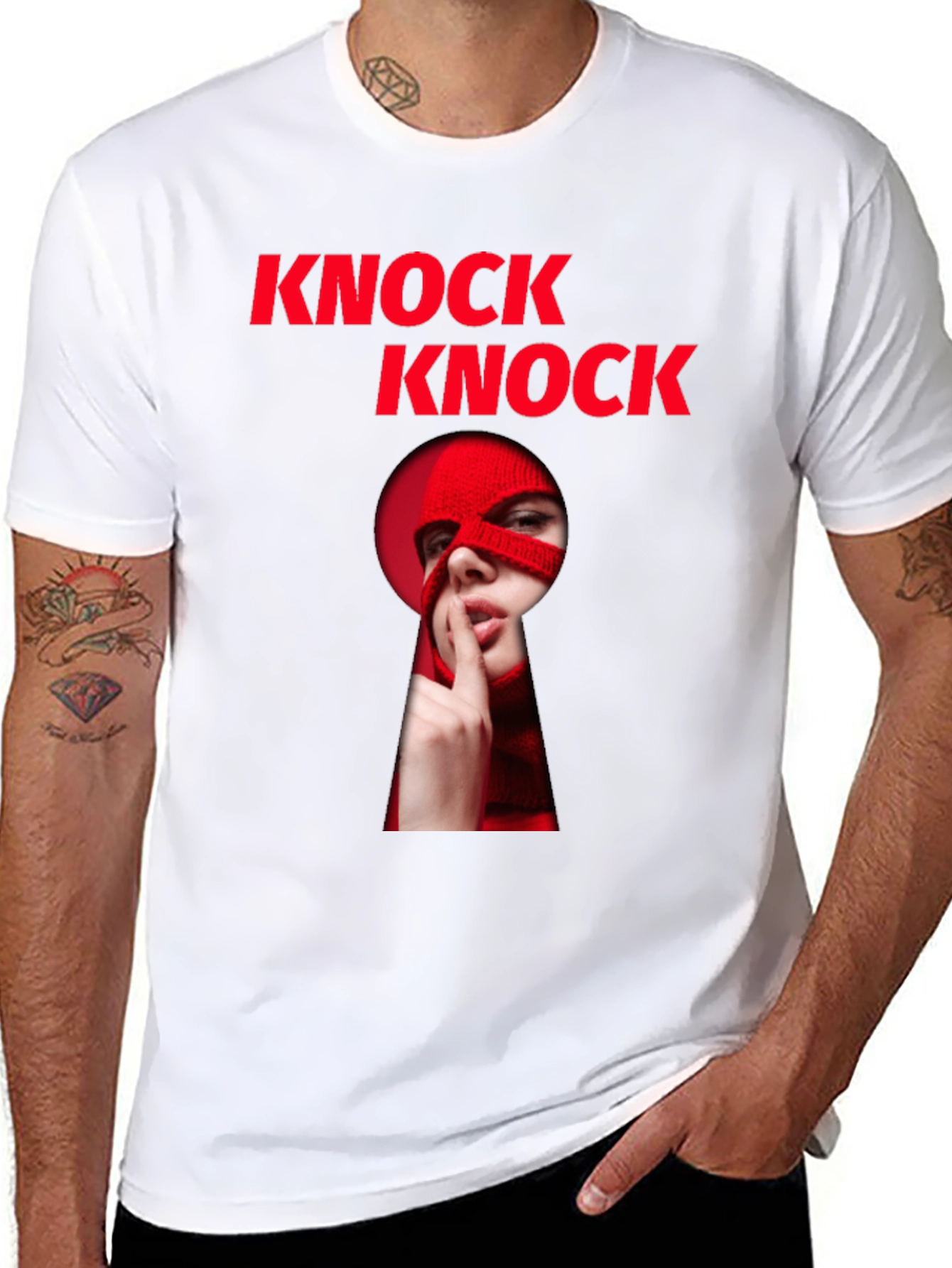 Knock Knock Graphic T-Shirt - Intrigue & Style