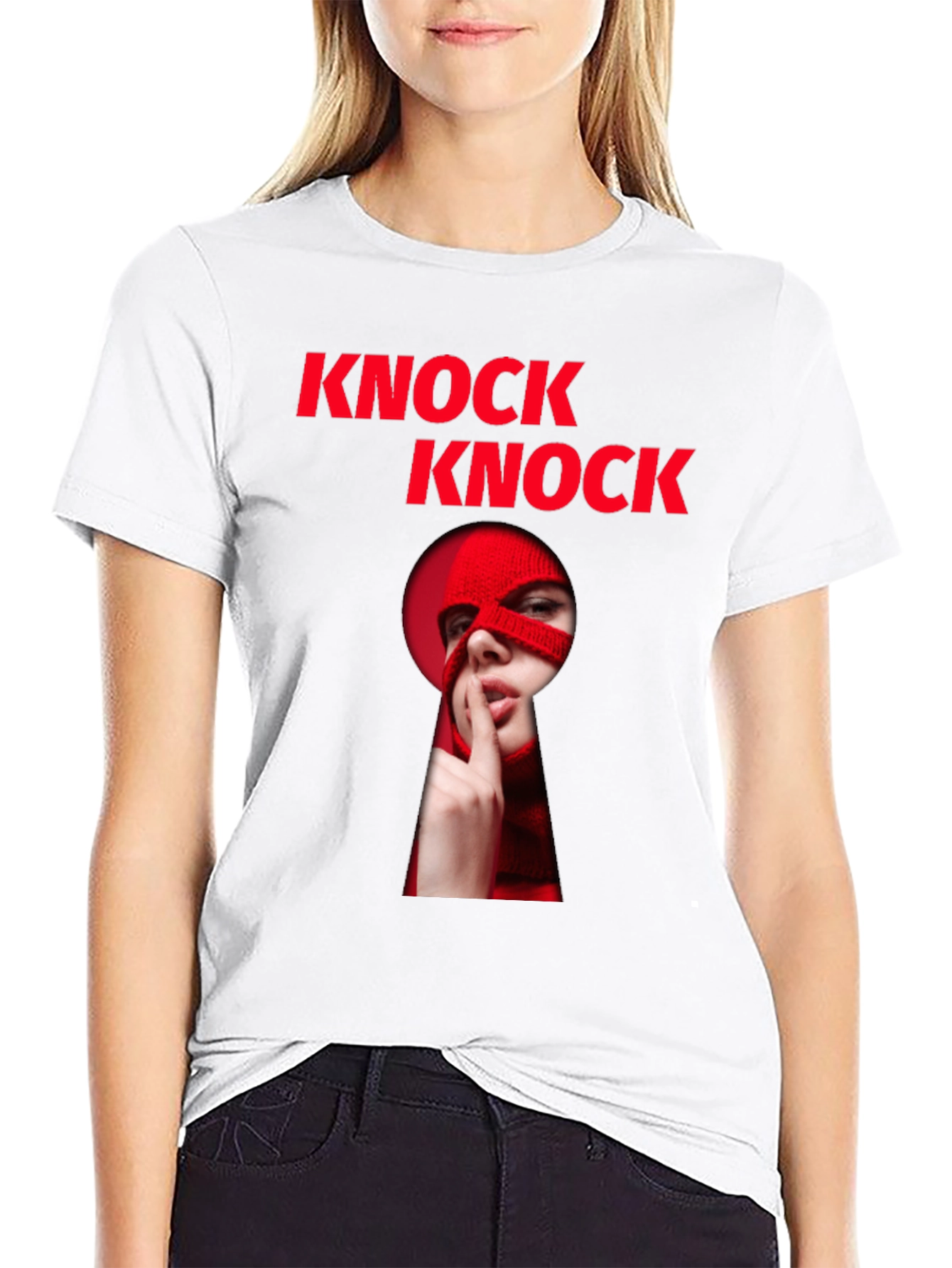 Knock Knock Graphic T-Shirt - Intrigue & Style