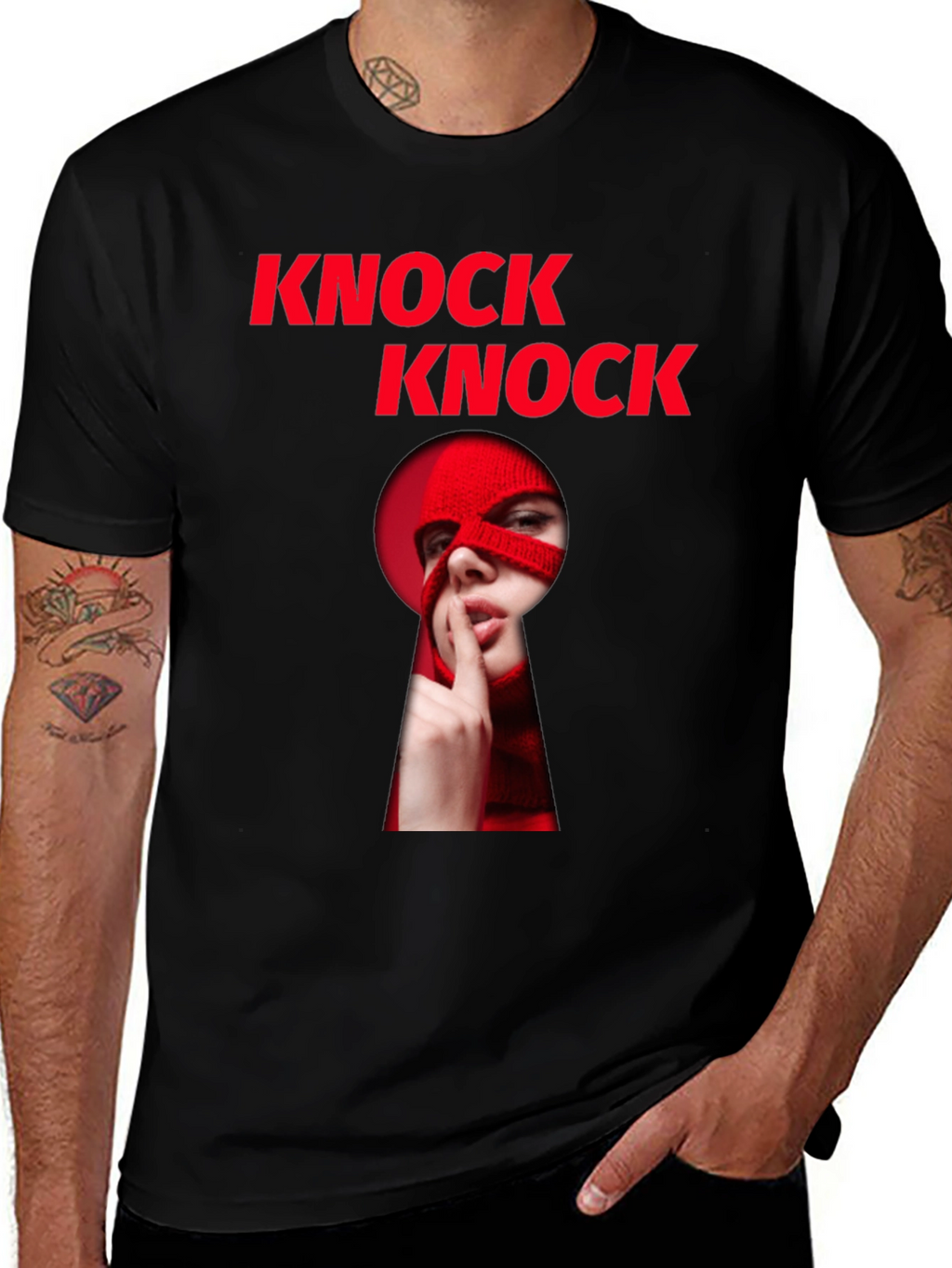 Knock Knock Graphic T-Shirt - Intrigue & Style