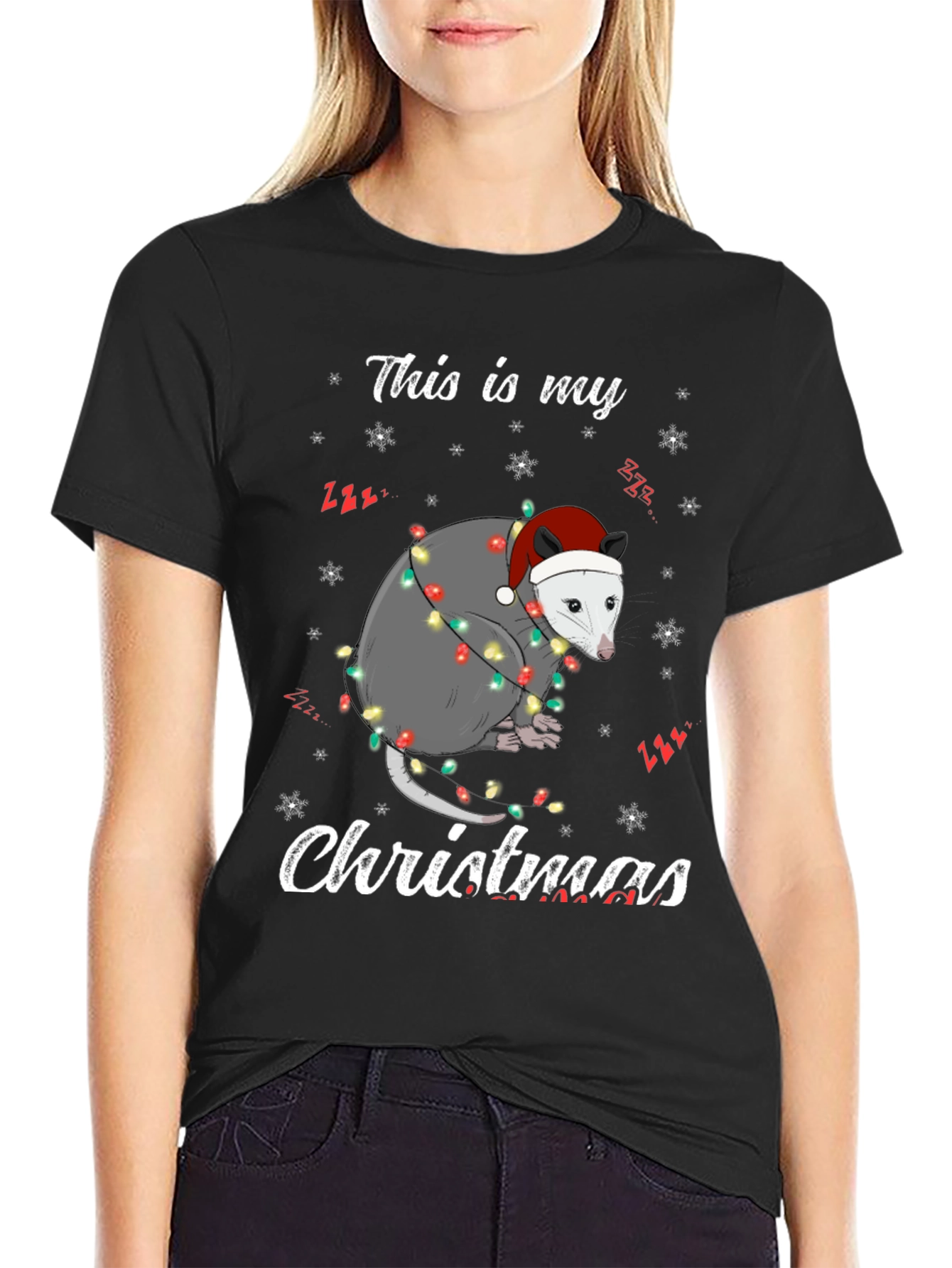 Opossum Christmas T-Shirt - This Is My Christmas Tee